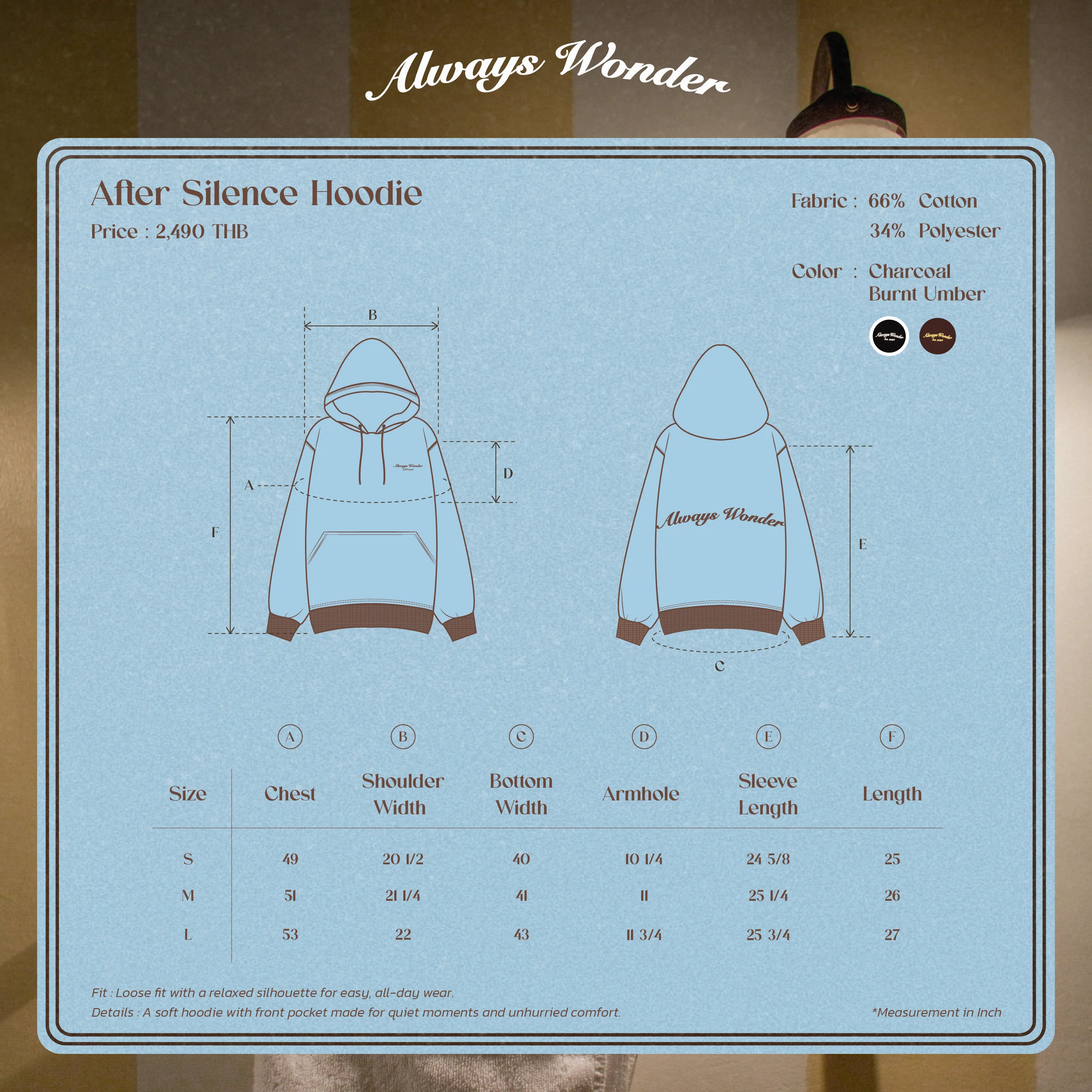 After silence hoodie | Charcoal - Image 7