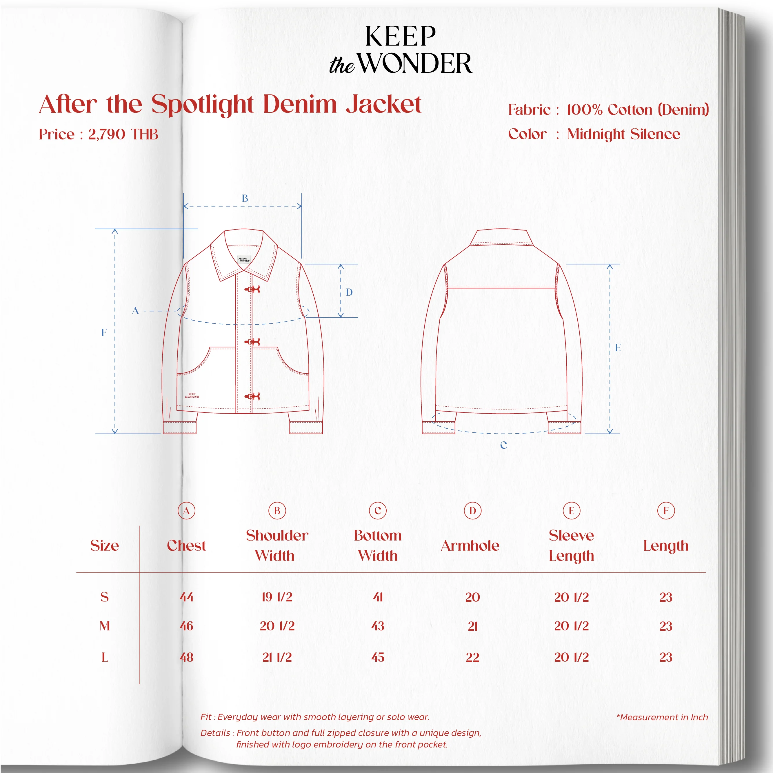 After the Spotlight Denim Jacket | Midnight Silence - Image 7