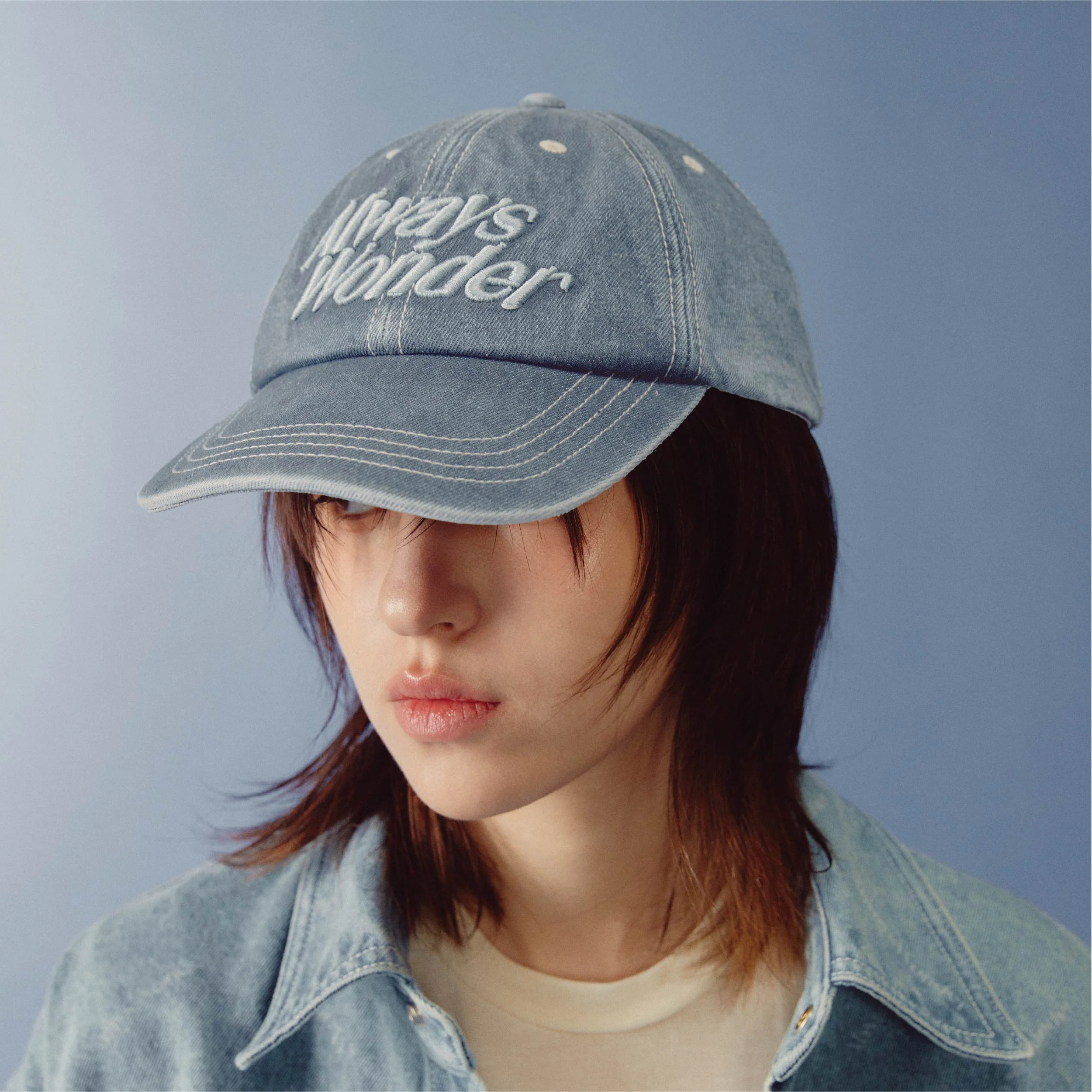 Always Essential Logo Cap | Washed Sky Blue - Image 3
