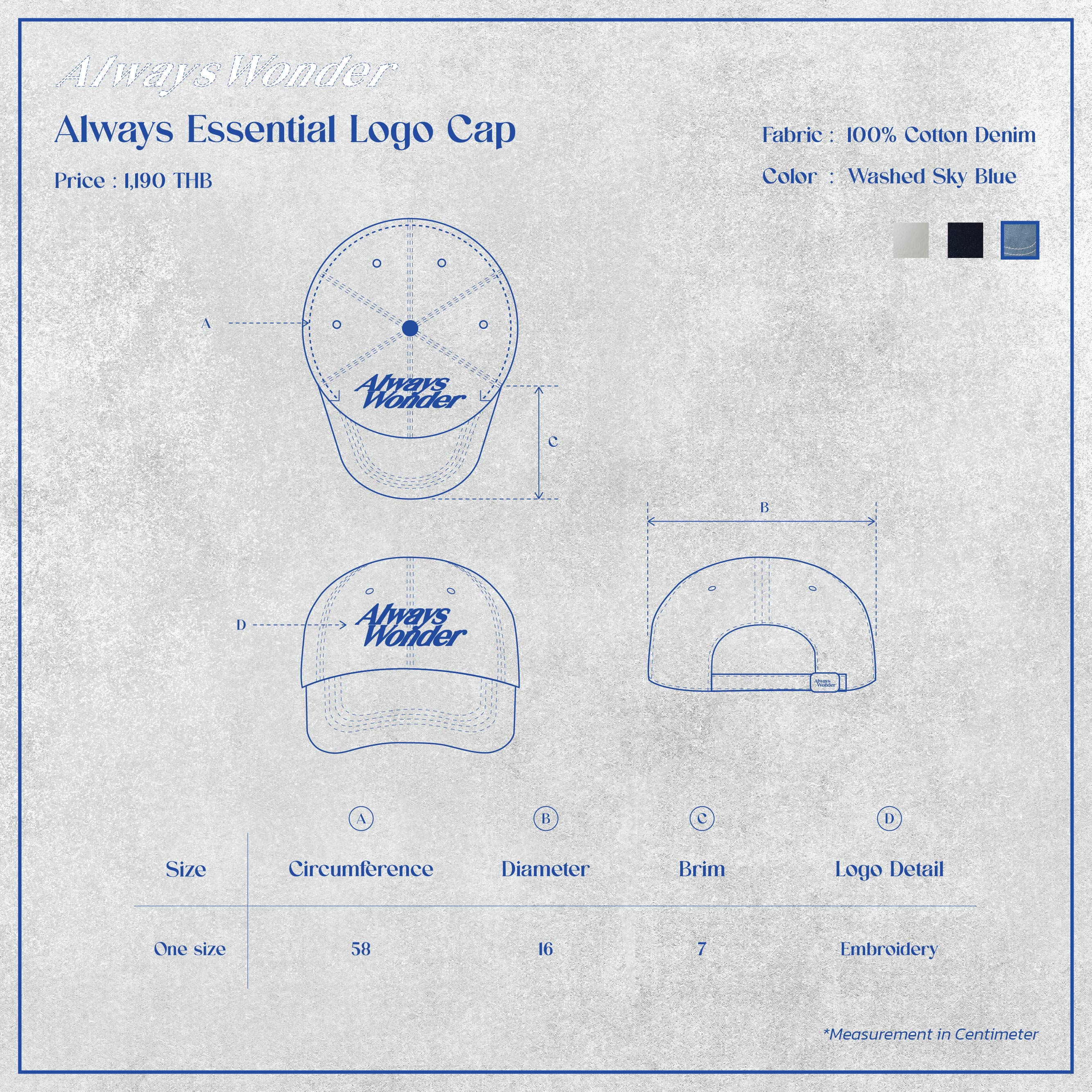 Always Essential Logo Cap | Washed Sky Blue - Image 5