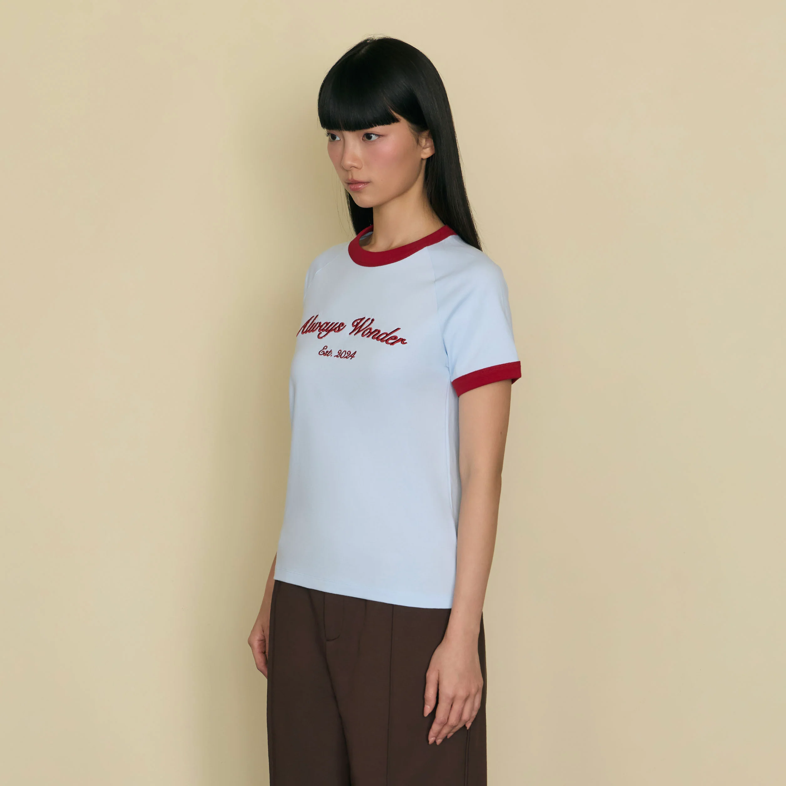 Always Familiar Ringer Tee | Clear Sky - Image 3