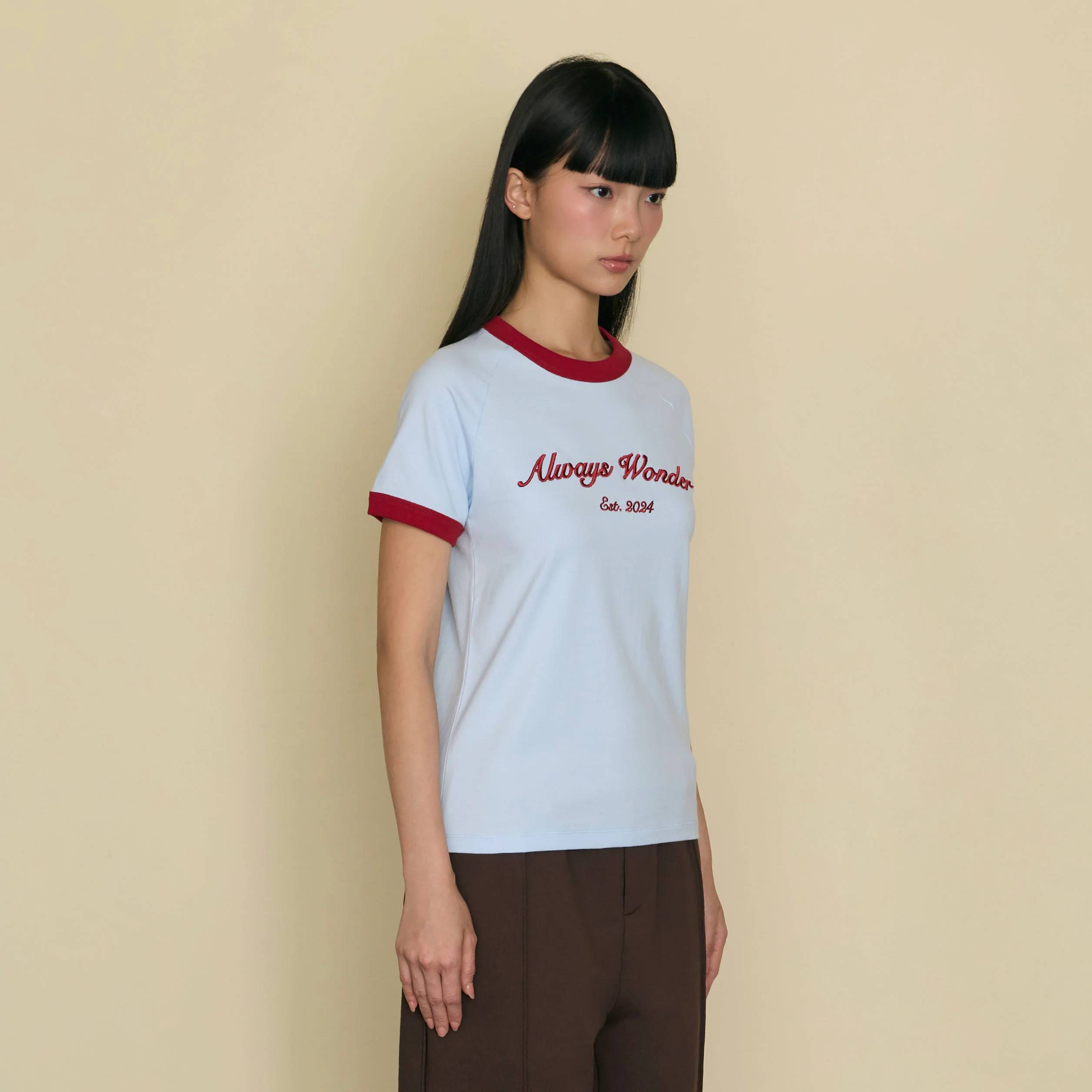 Always Familiar Ringer Tee | Clear Sky - Image 4