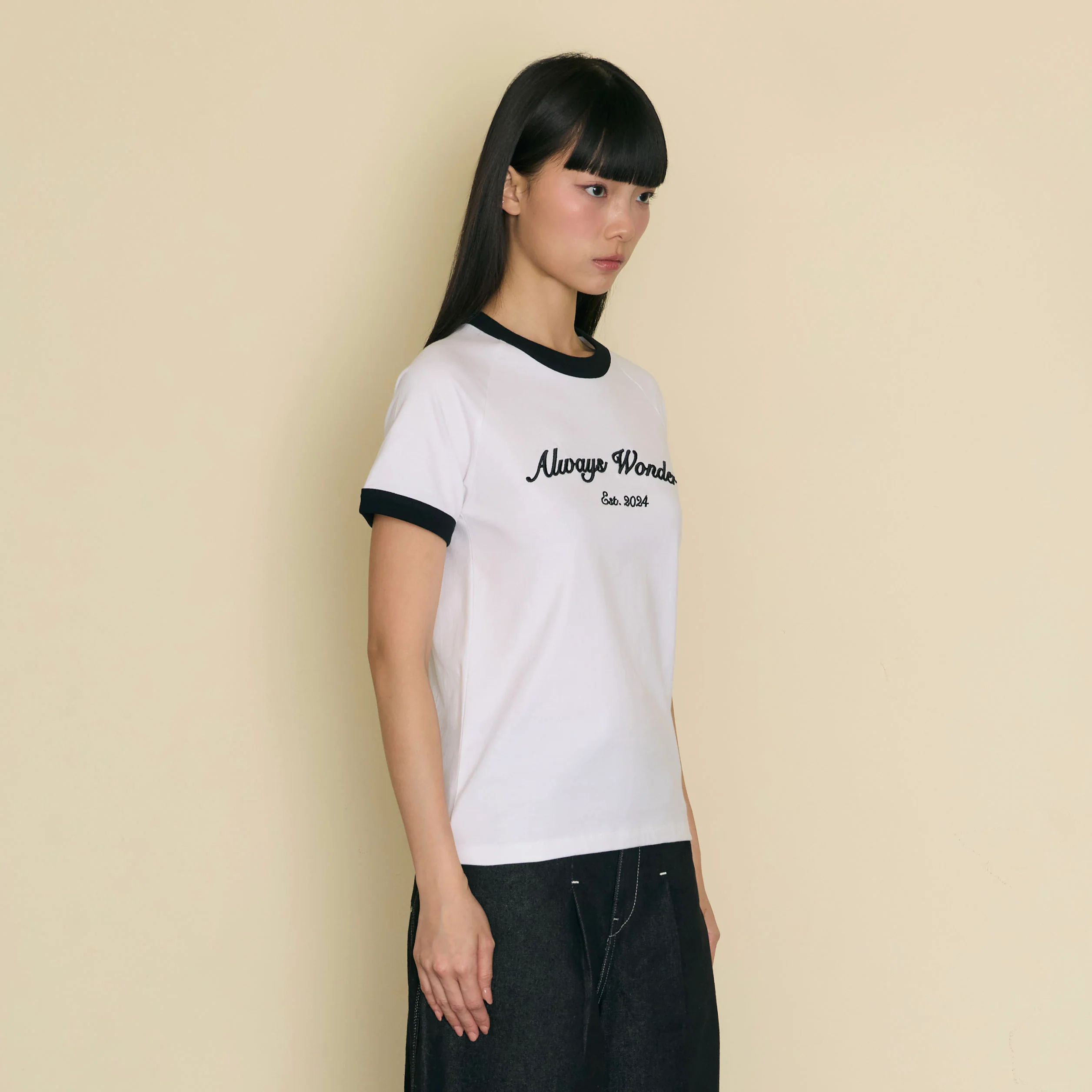 Always Familiar Ringer Tee | Quiet Ivory - Image 3