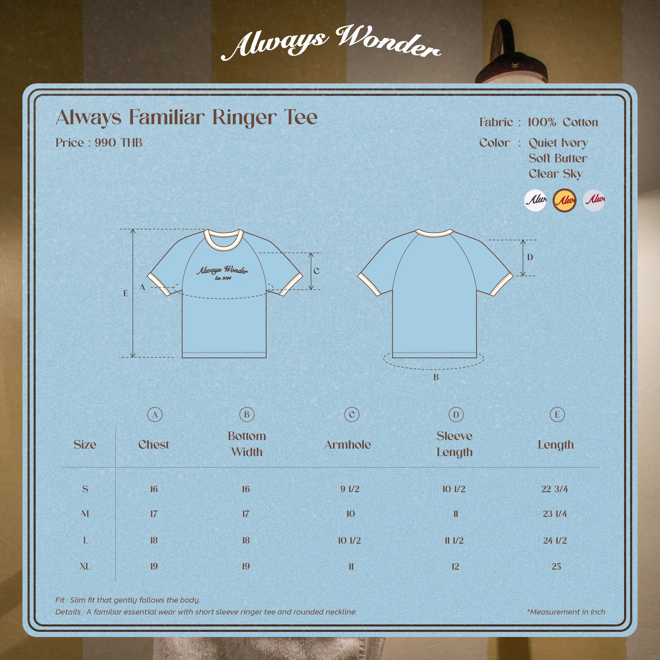 Always Familiar Ringer Tee | Soft Butter - Image 7