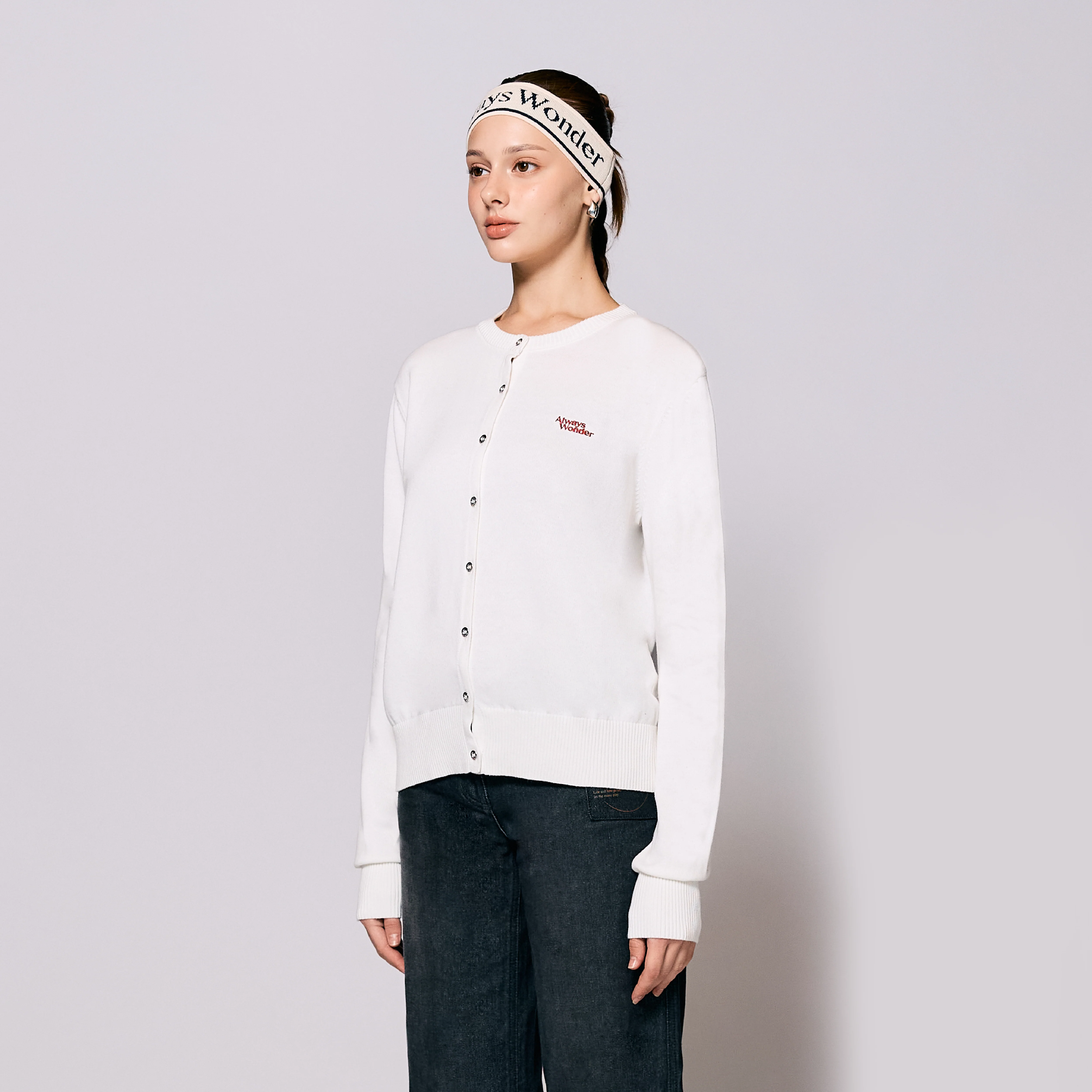AlwaysWonder | 'A Digital Heartbeat' Cream Cardigan - Image 3