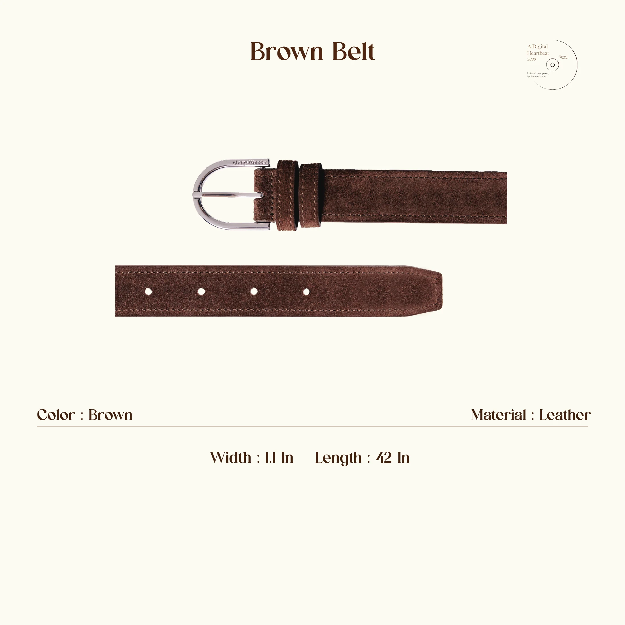 AlwaysWonder | 'A Digital Heartbeat' Dark Brown Belt - Image 4