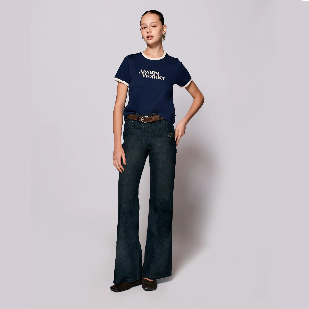 AlwaysWonder | 'A Digital Heartbeat' Fade Black Jeans - Image 4