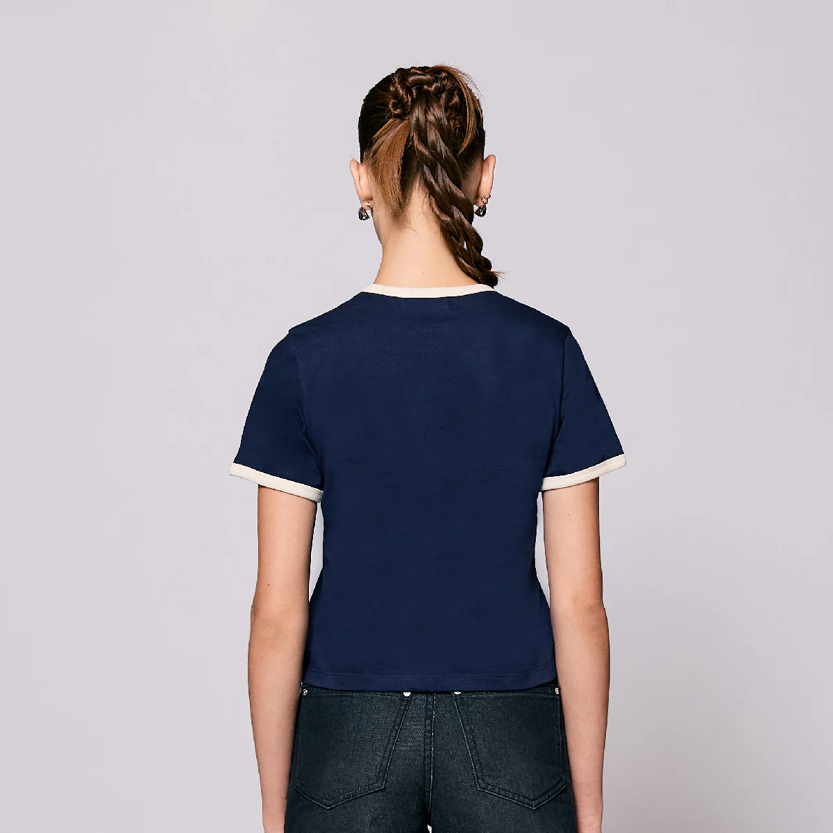 AlwaysWonder | 'A Digital Heartbeat' Navy Baby Tee - Image 5