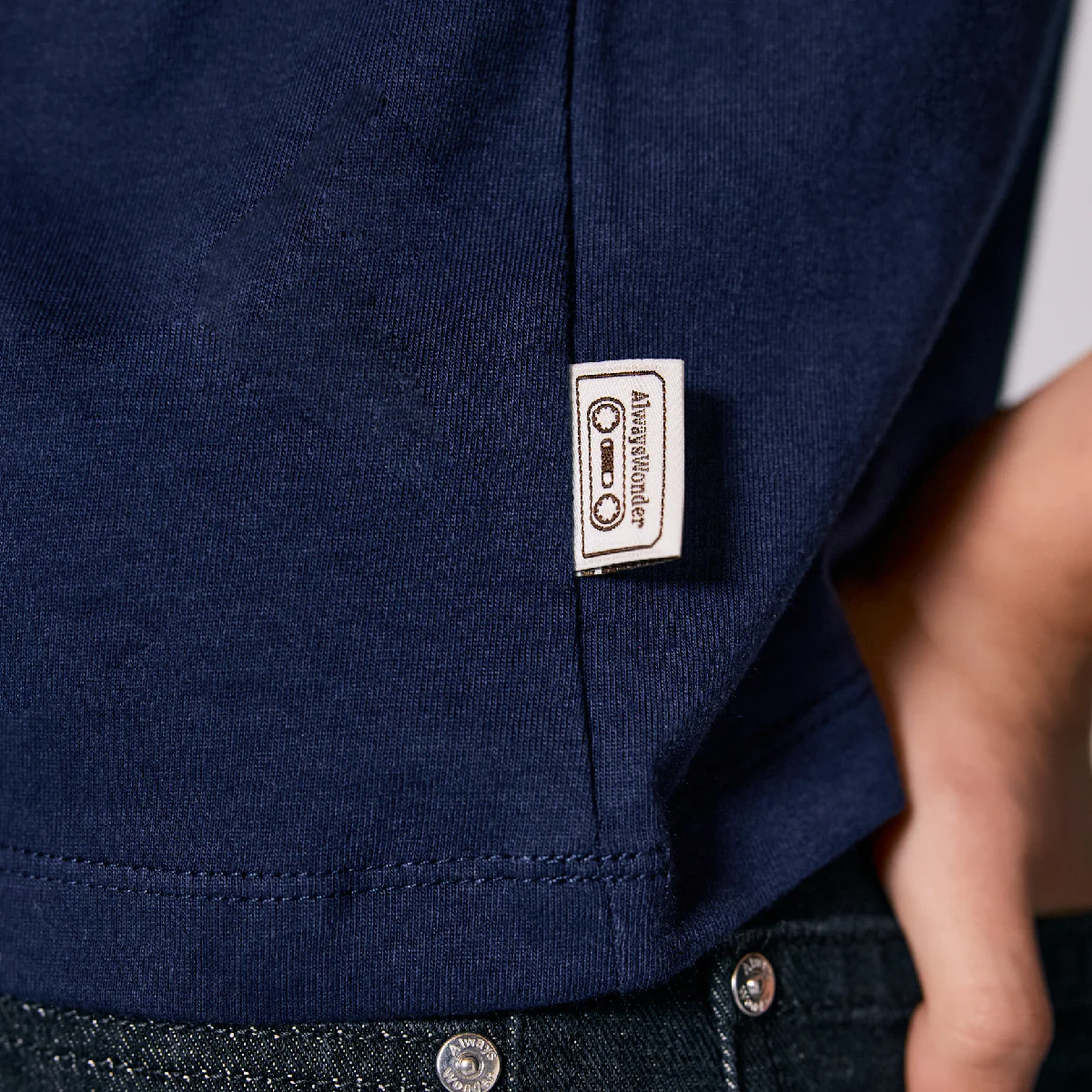 AlwaysWonder | 'A Digital Heartbeat' Navy Baby Tee - Image 6