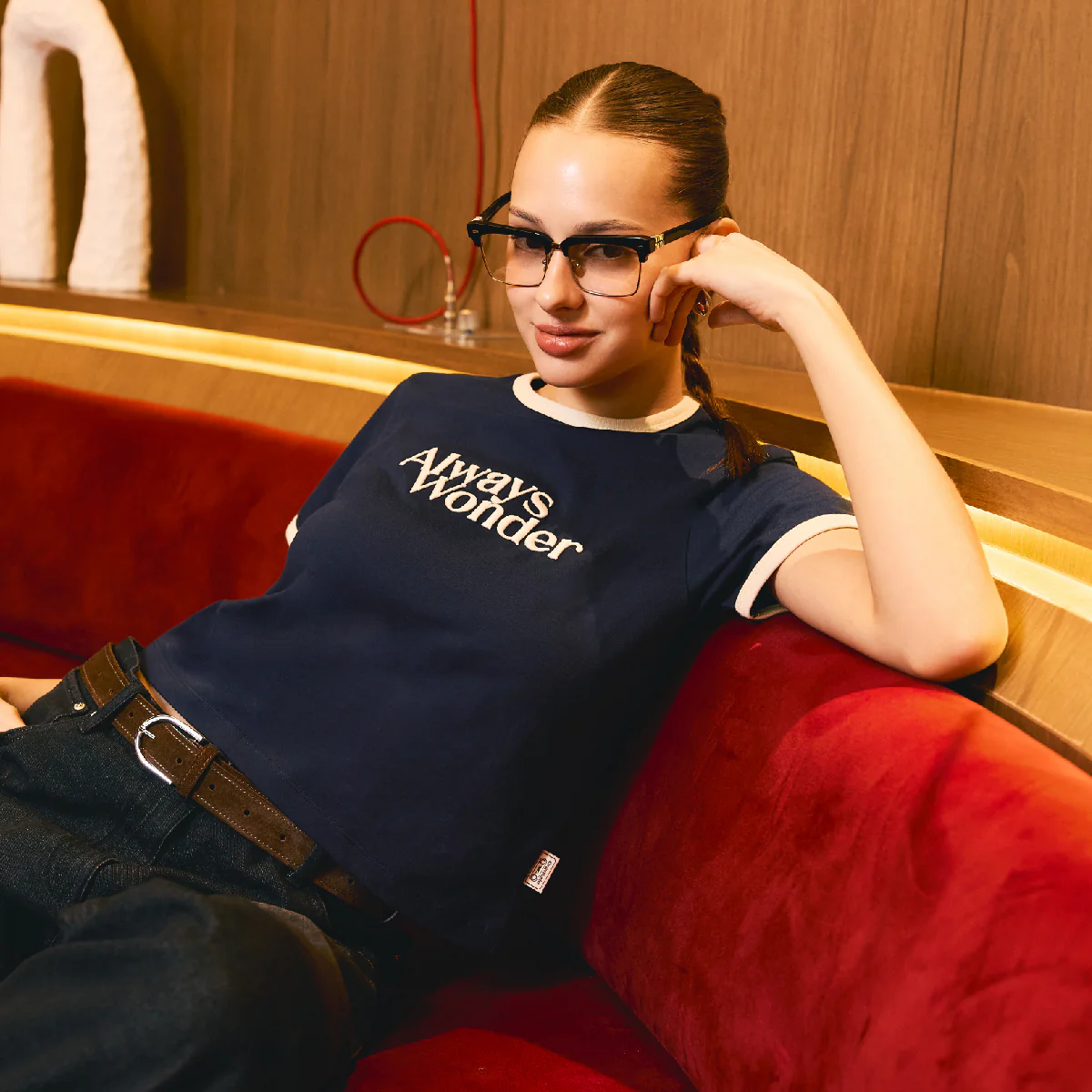 AlwaysWonder | 'A Digital Heartbeat' Navy Baby Tee - Image 7