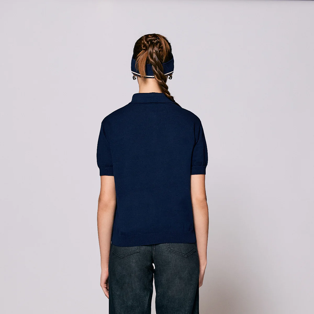 AlwaysWonder | 'A Digital Heartbeat'  Navy Polo Shirt - Image 4