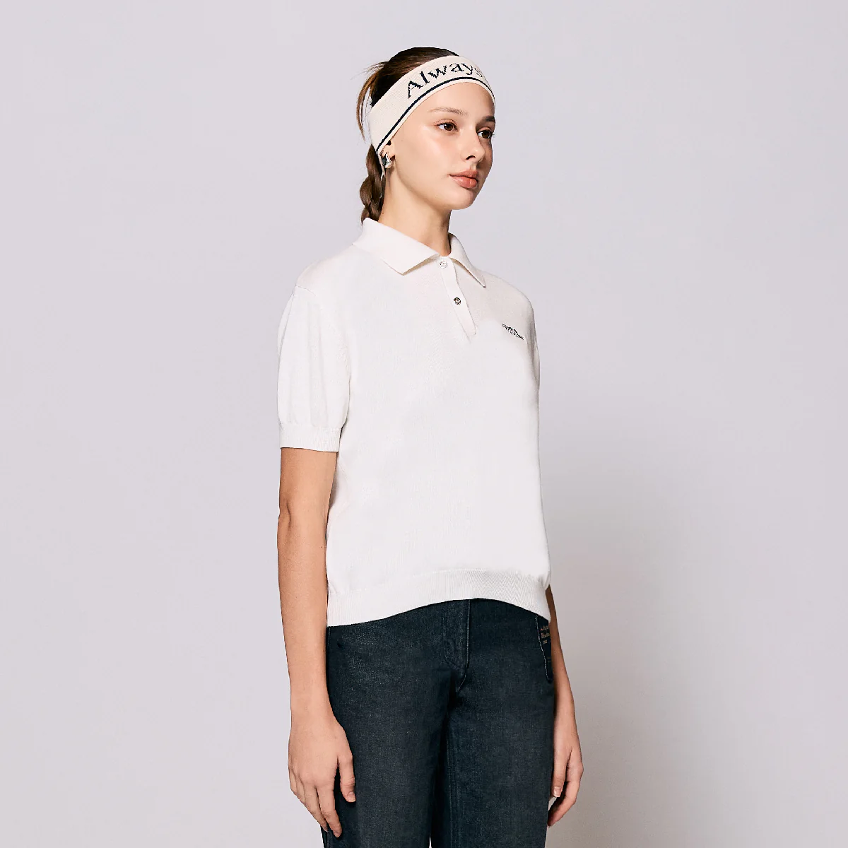 AlwaysWonder | 'A Digital Heartbeat' Off-White Polo Shirt - Image 4