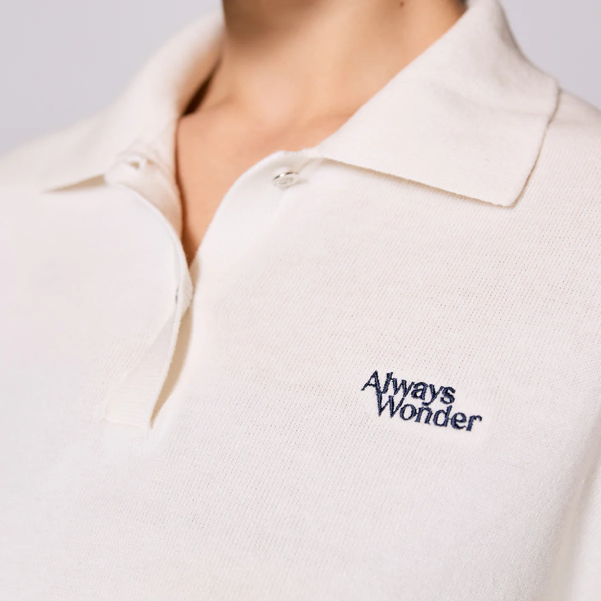 AlwaysWonder | 'A Digital Heartbeat' Off-White Polo Shirt - Image 6