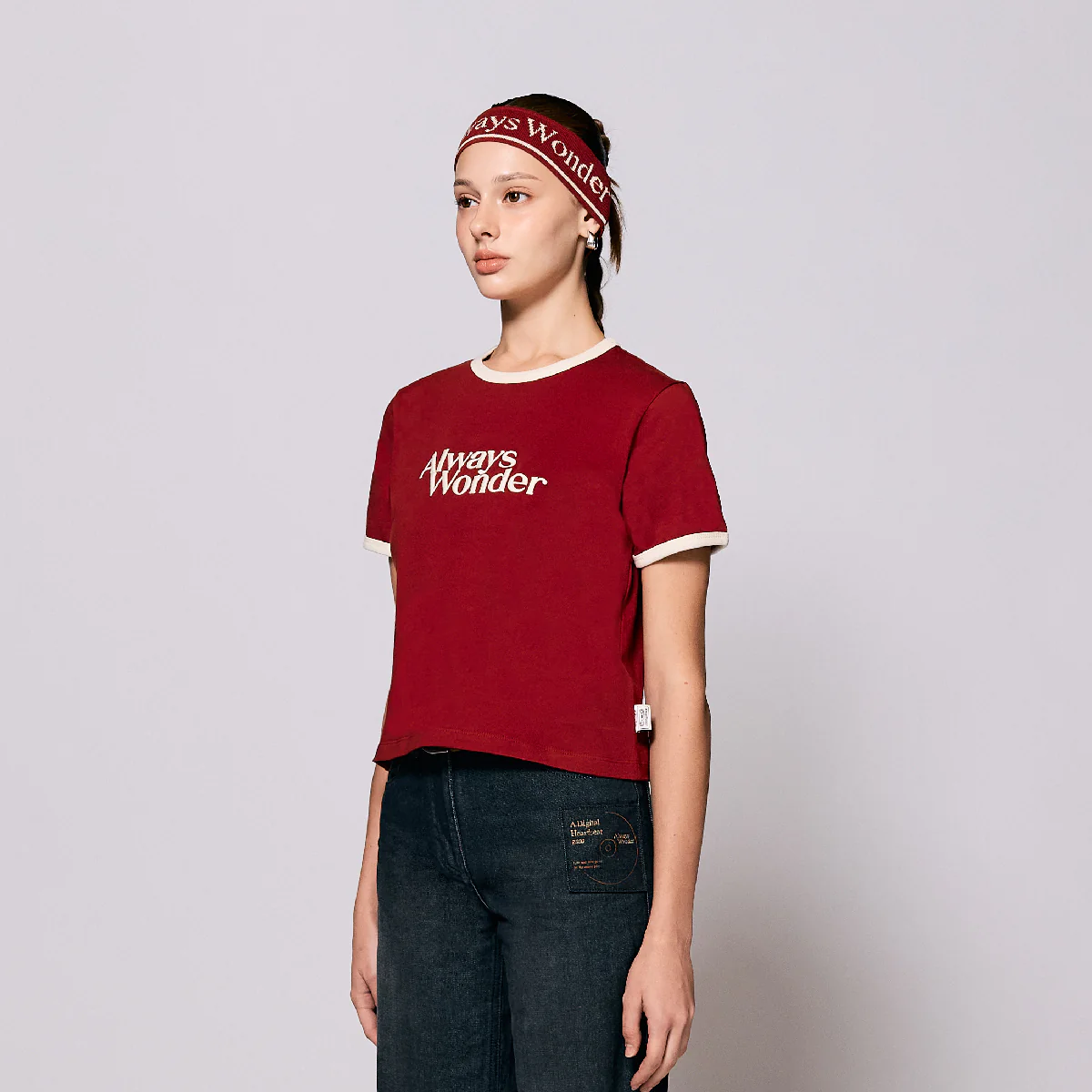 AlwaysWonder | 'A Digital Heartbeat' Rosewood Baby Tee - Image 3