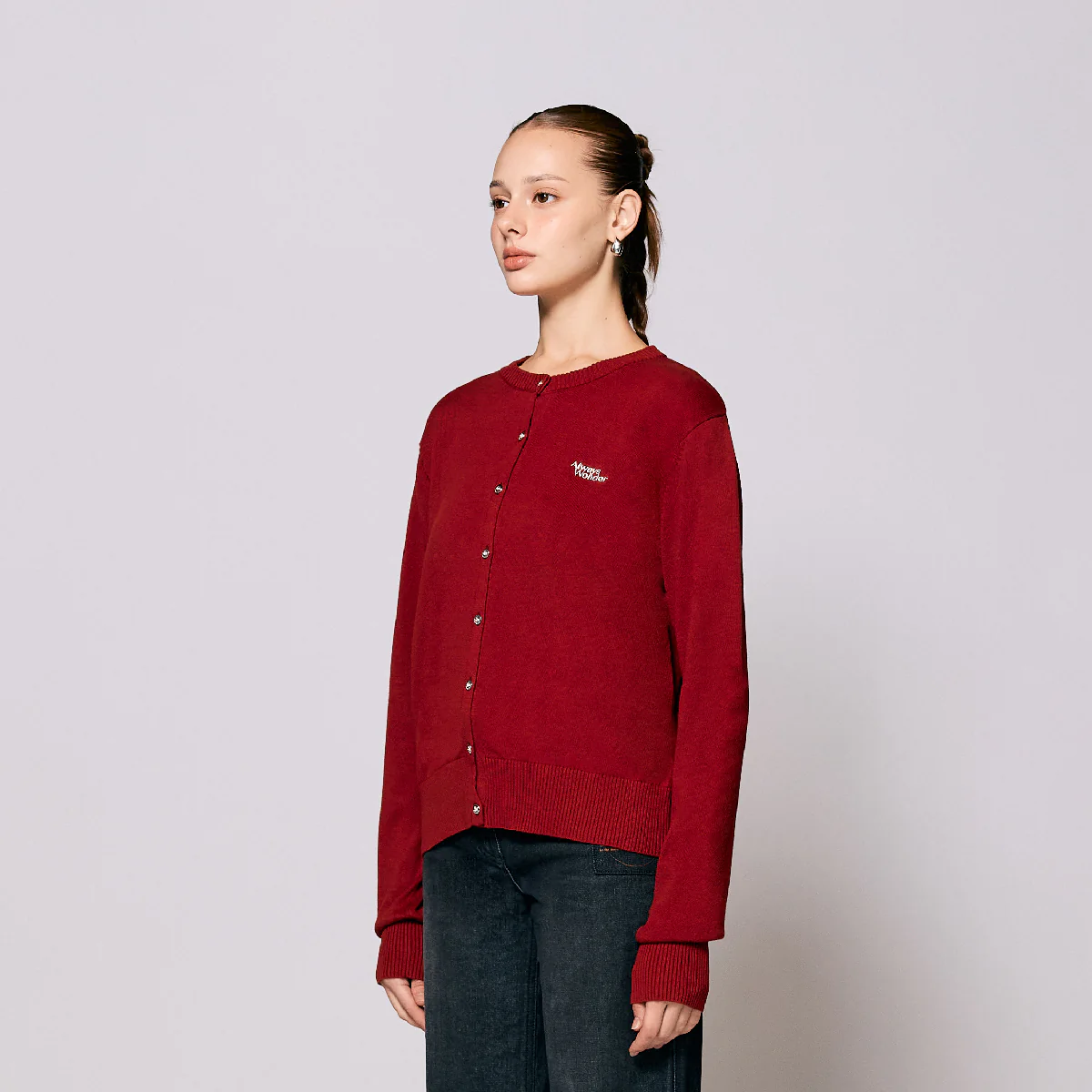 AlwaysWonder | 'A Digital Heartbeat' Rosewood Cardigan - Image 3