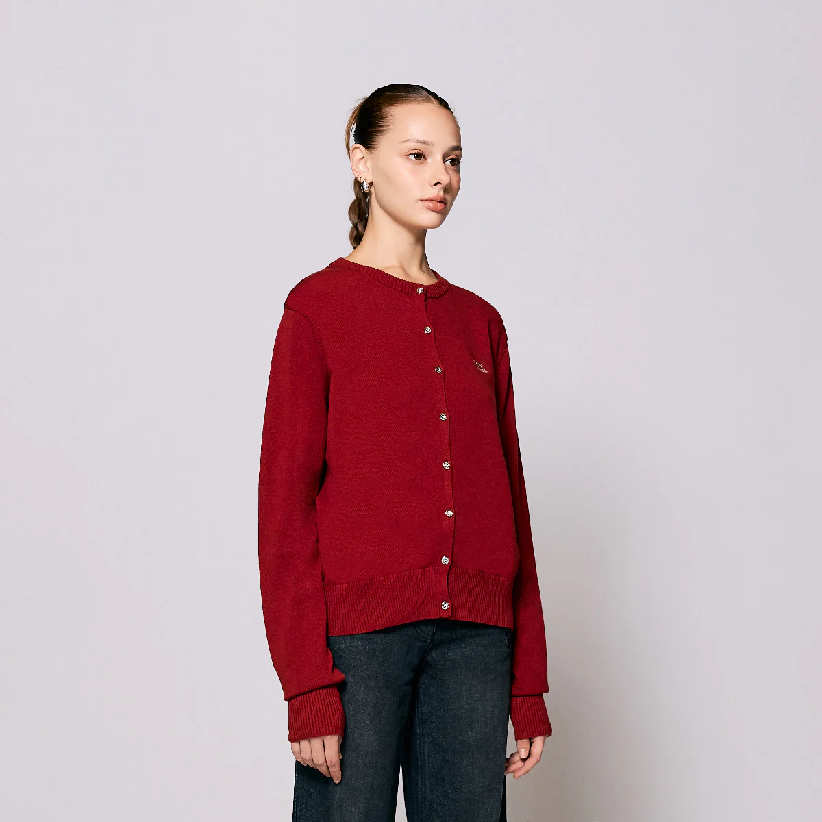 AlwaysWonder | 'A Digital Heartbeat' Rosewood Cardigan - Image 4
