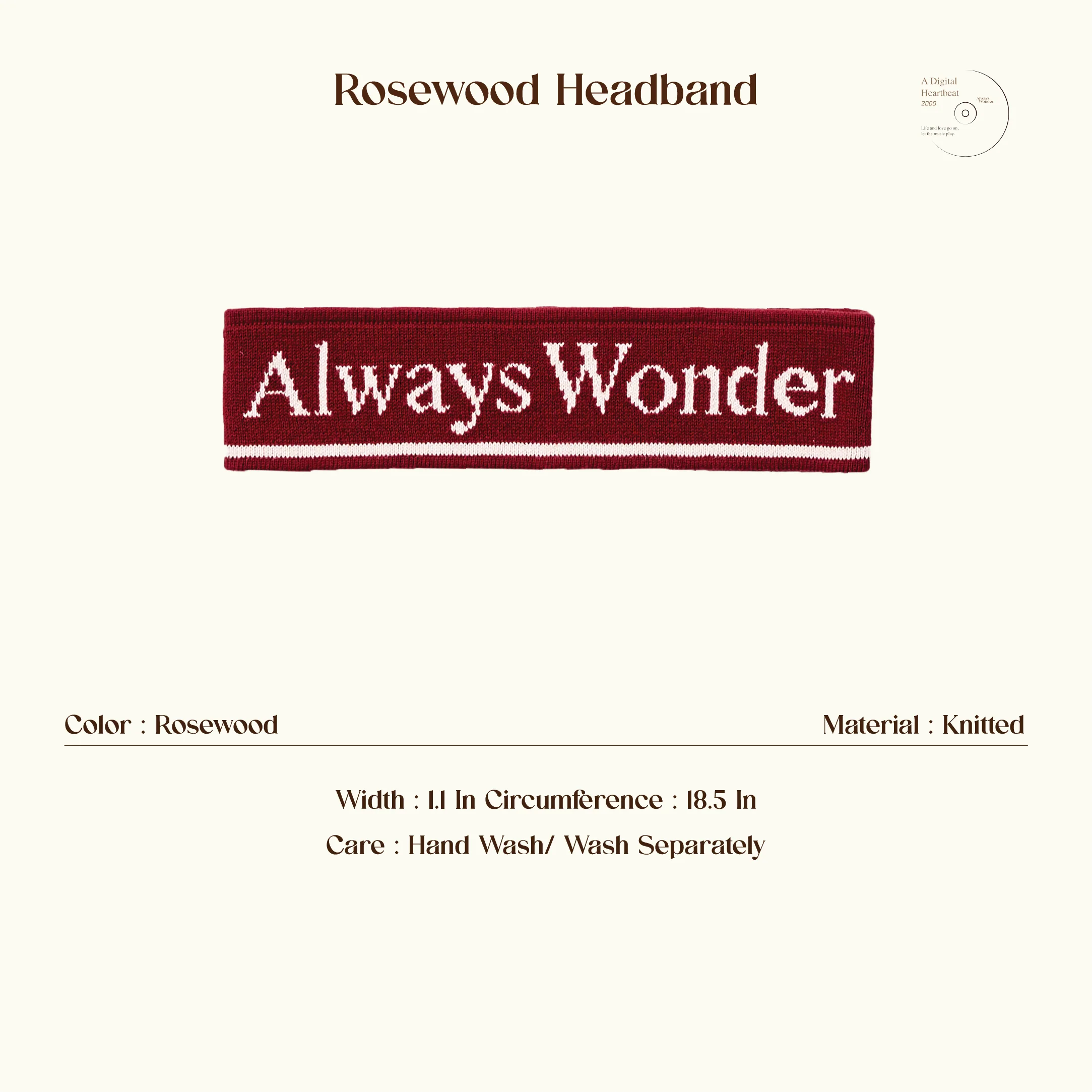 AlwaysWonder | 'A Digital Heartbeat' Rosewood Headband - Image 5