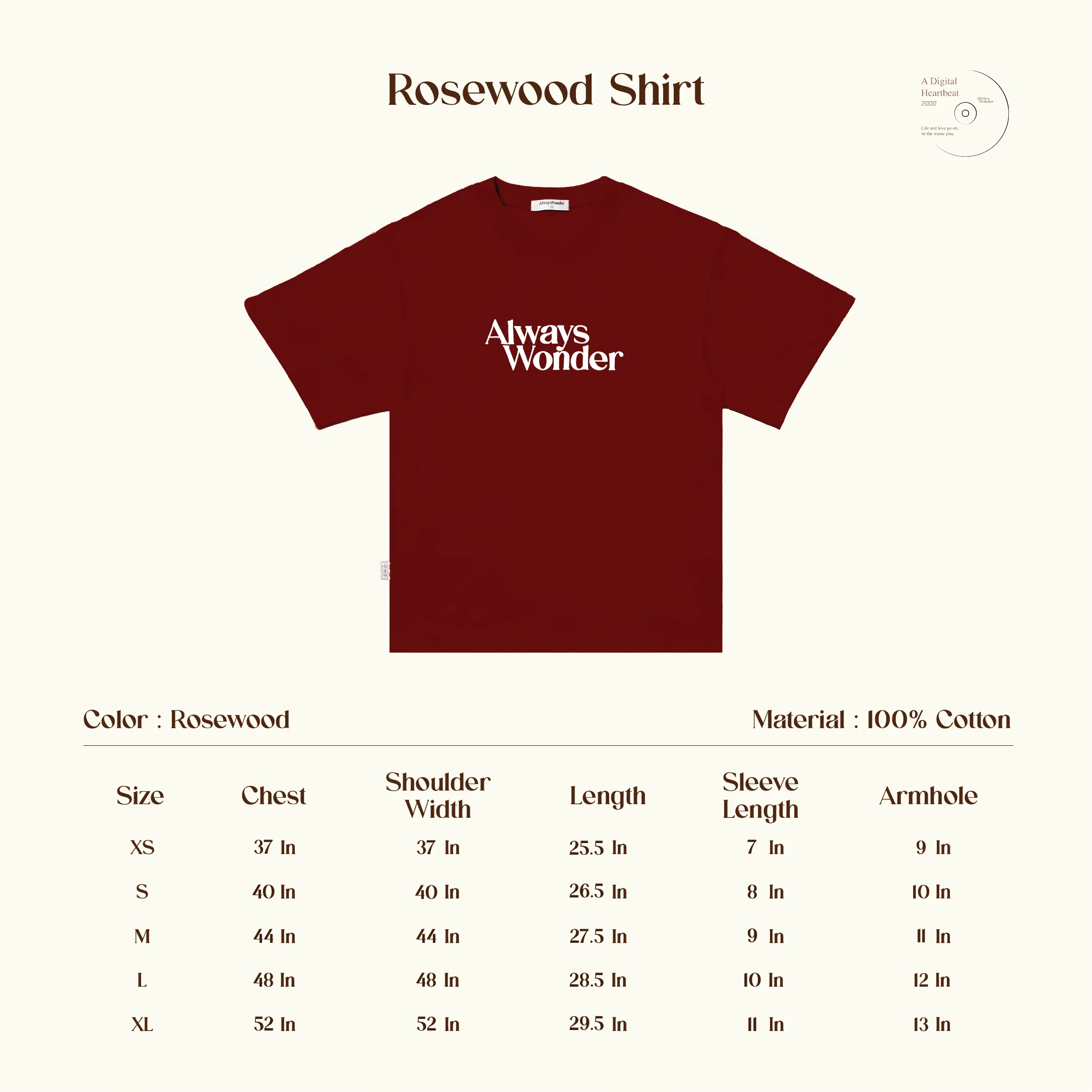 AlwaysWonder | 'A Digital Heartbeat' Rosewood T-Shirt - Image 8