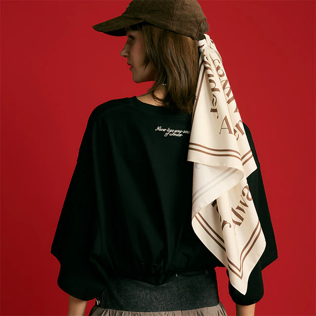 AlwaysWonder | 'Roll with Love' Cream Scarf - Image 3