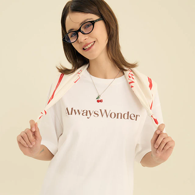 AlwaysWonder | 'Roll with Love' Light Red Scarf - Image 4