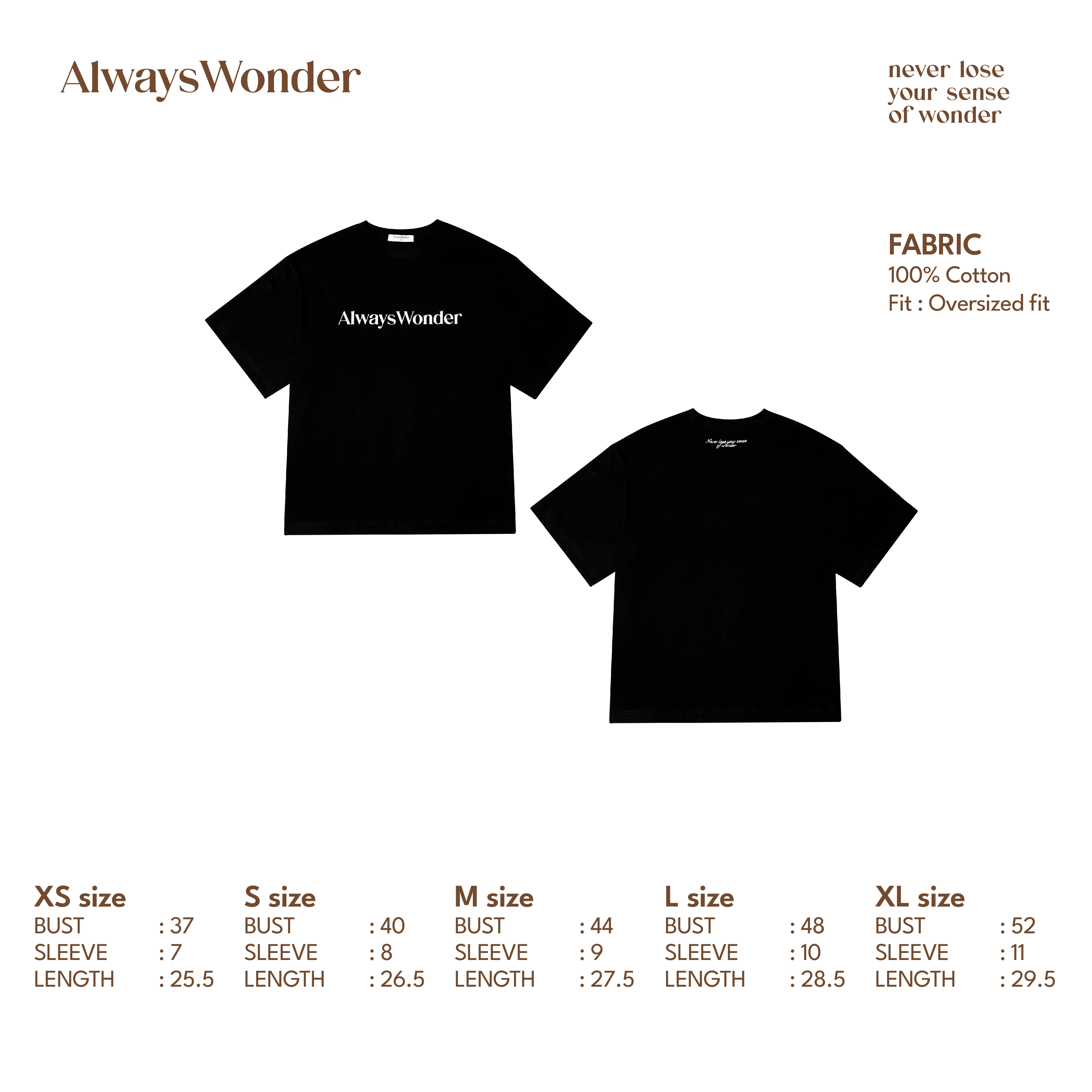 AlwaysWonder T-Shirt (Black) - Image 3