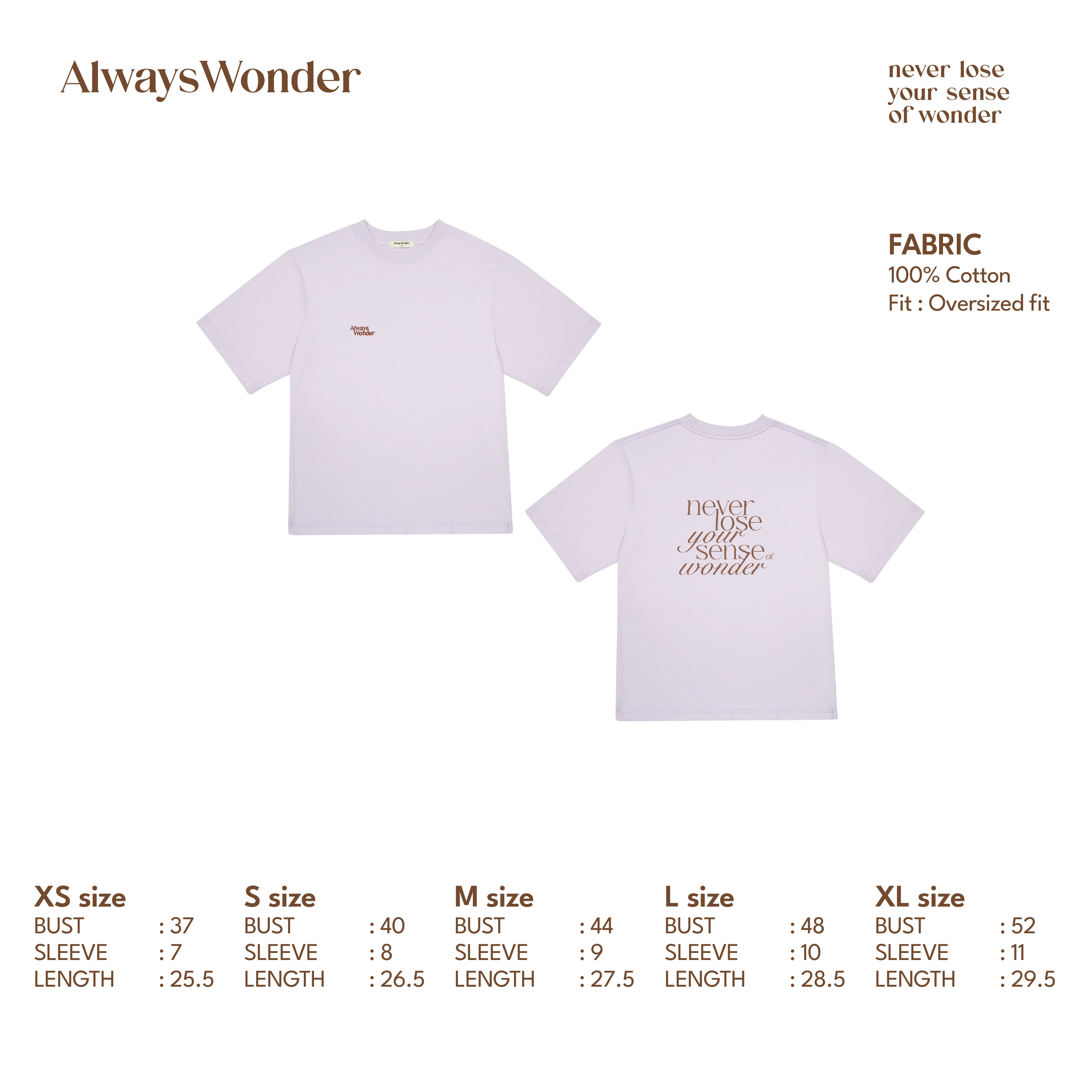 AlwaysWonder T-Shirt (Light Purple) - Image 3