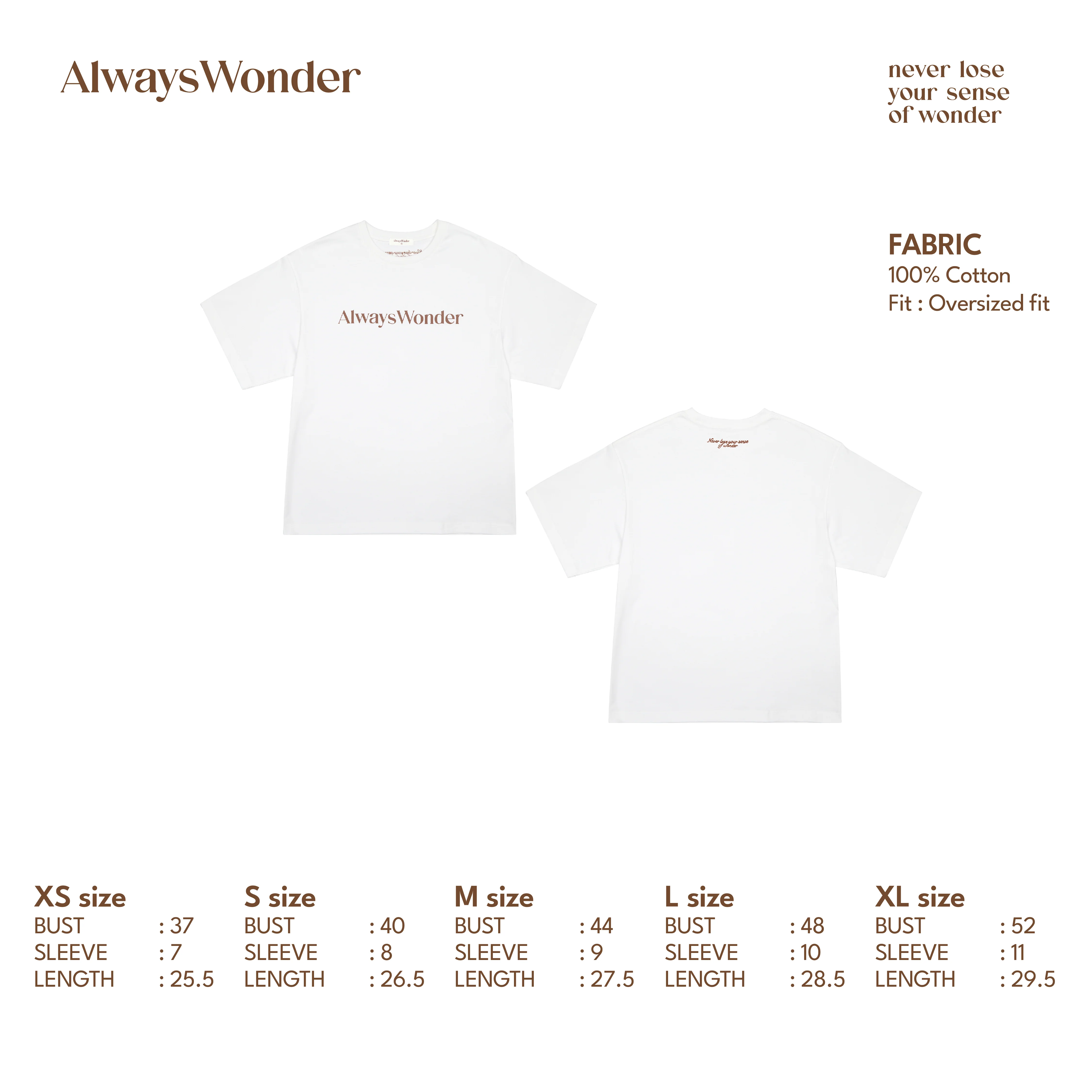 AlwaysWonder T-Shirt (Off White) - Image 3