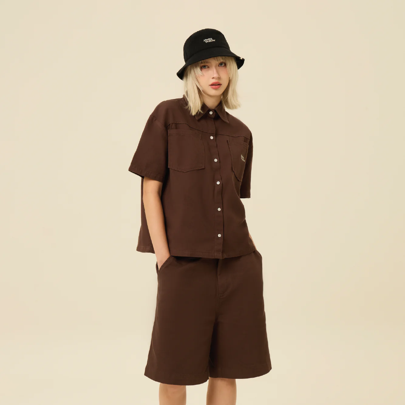 Dark Brown Bermuda shorts | Untitled Shade - Image 3