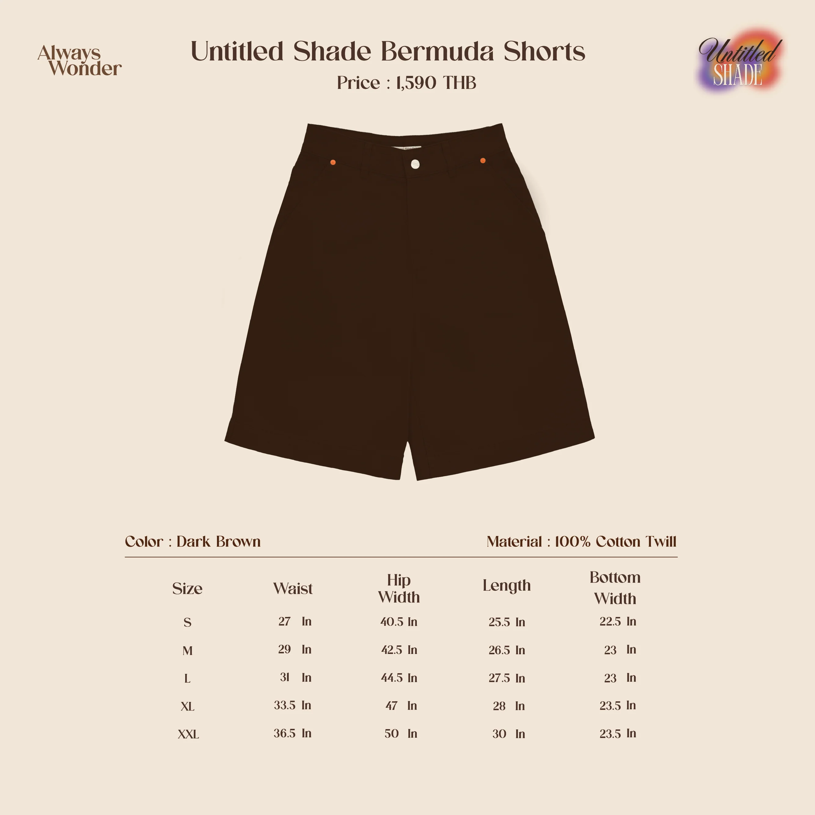 Dark Brown Bermuda shorts | Untitled Shade - Image 8