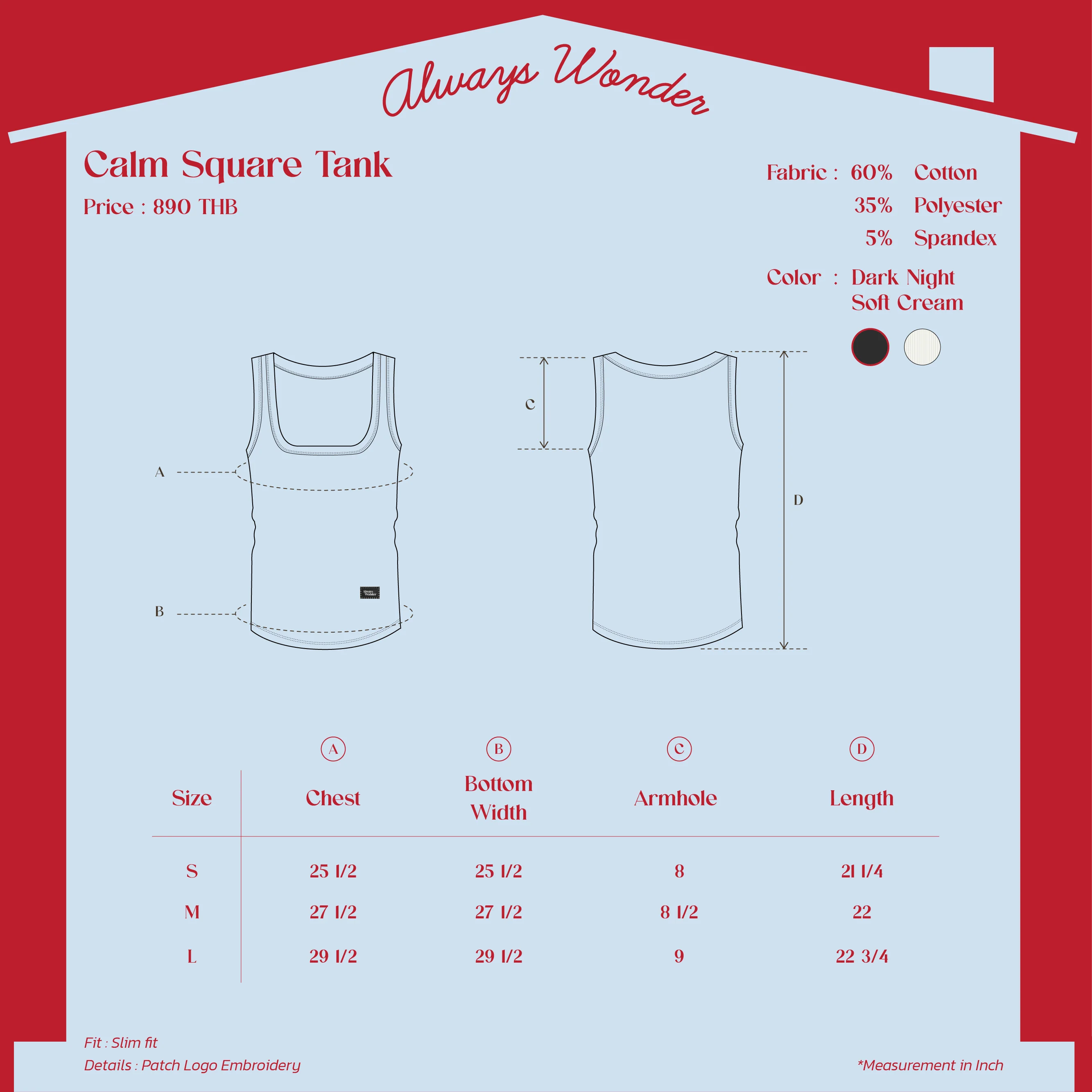 Calm Square Tank | Dark night - Image 7