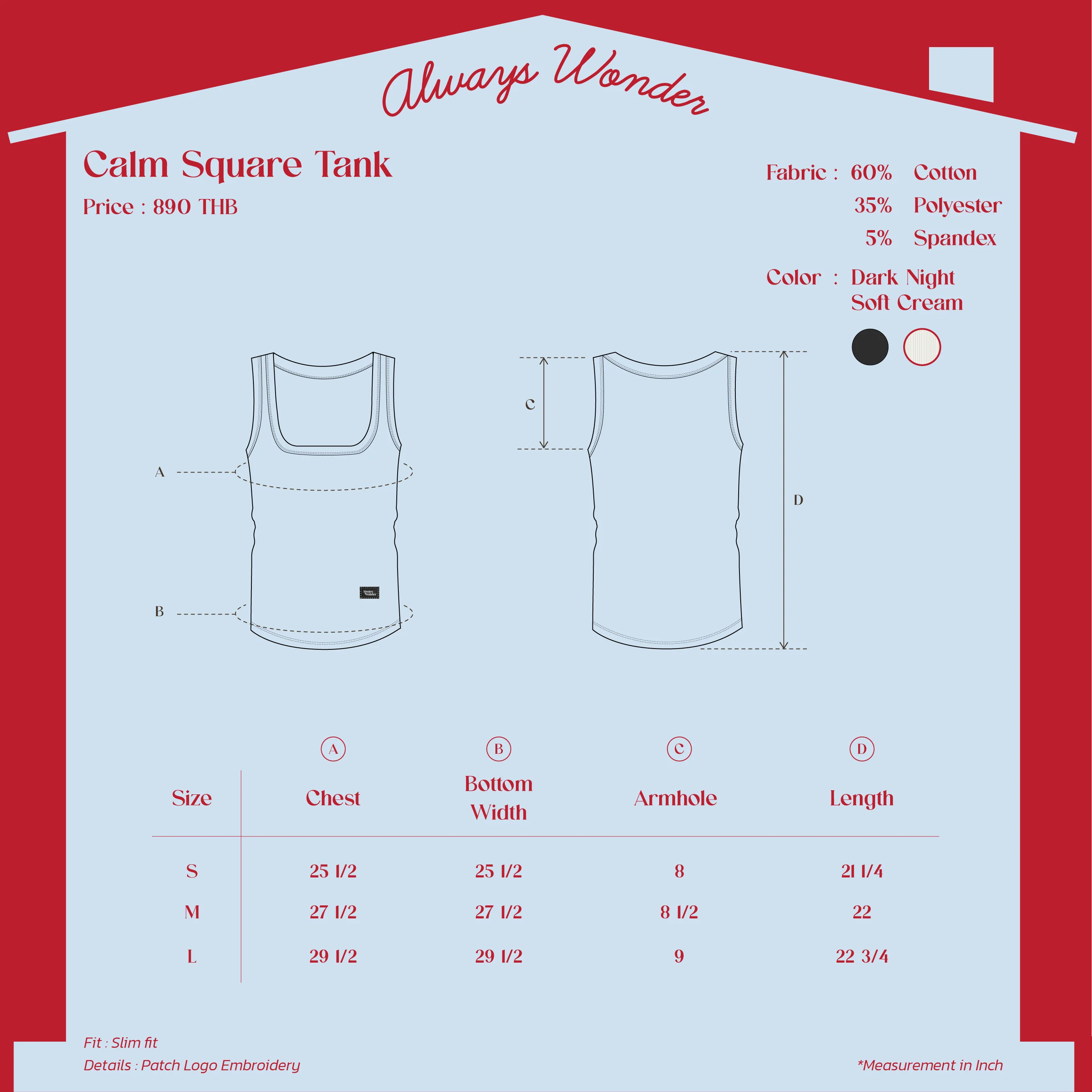 Calm Square Tank | Soft Cream - Image 7
