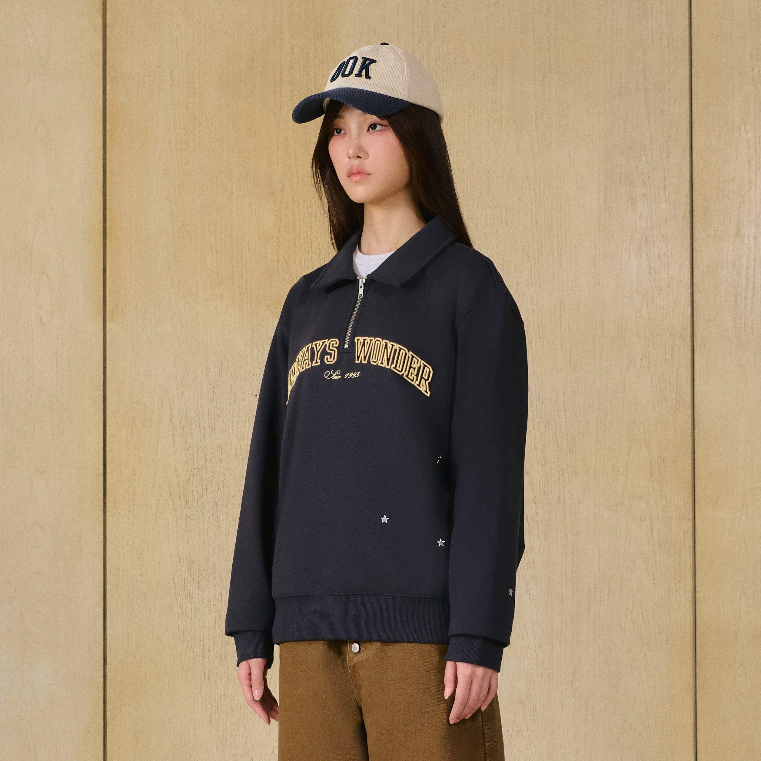 Campus Half-Zip Sweater | Navy Ink - Image 3