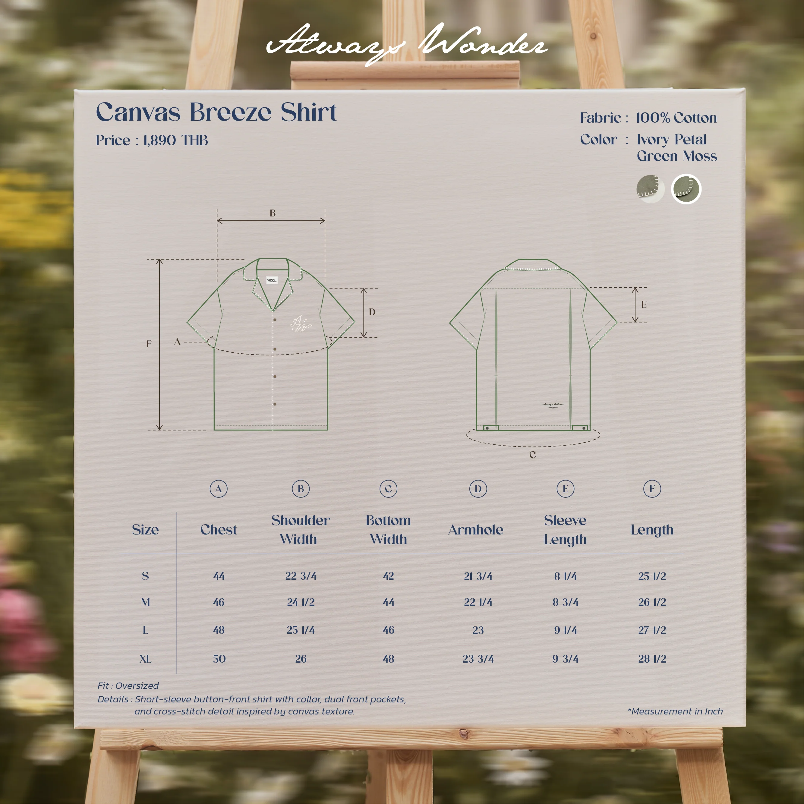 Canvas Breeze Shirt | Green Moss - Image 7