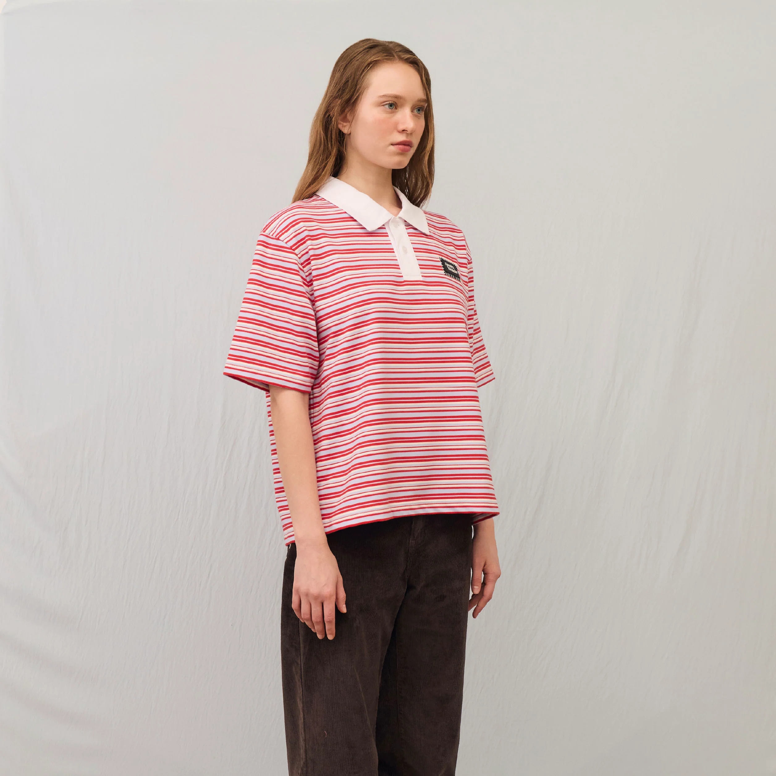 Comfort Stripe Short-Sleeve polo | Cheery Sky - Image 3