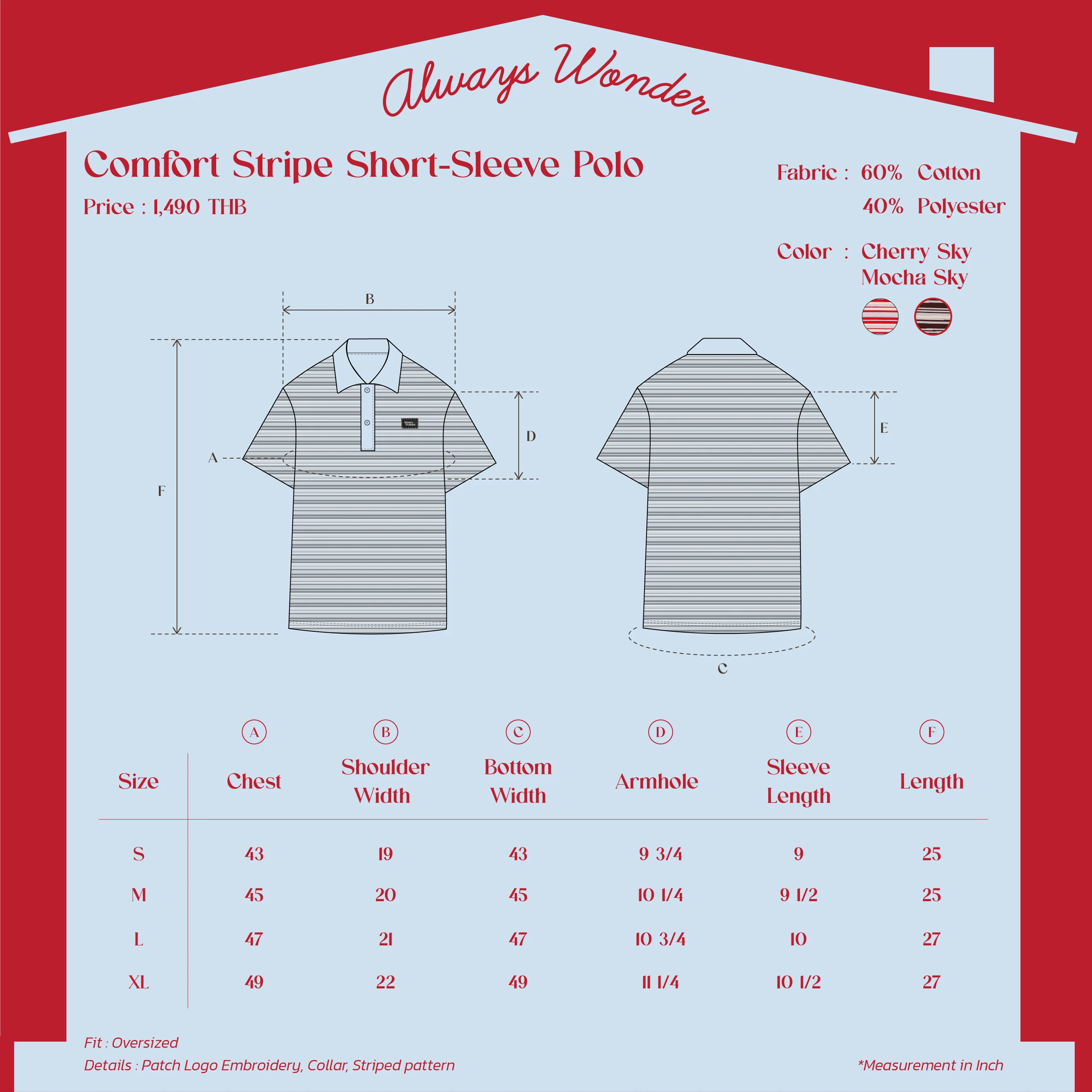 Comfort Stripe Short-Sleeve polo | Mocha Sky - Image 6