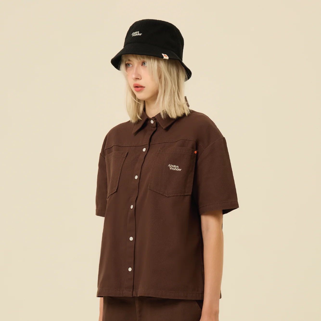 Dark Brown Short Sleeves Shirts | Untitled Shade - Image 3
