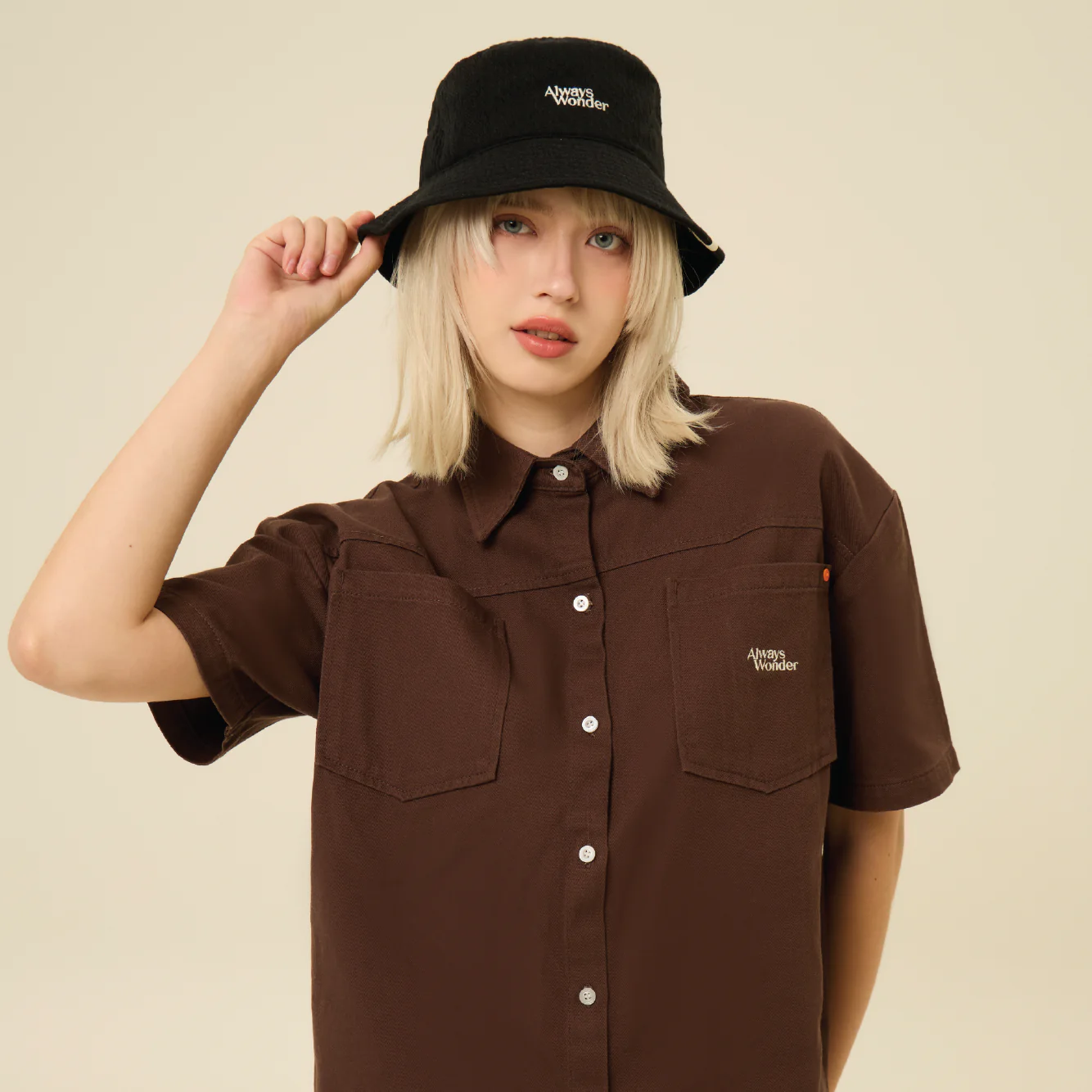 Dark Brown Short Sleeves Shirts | Untitled Shade - Image 6