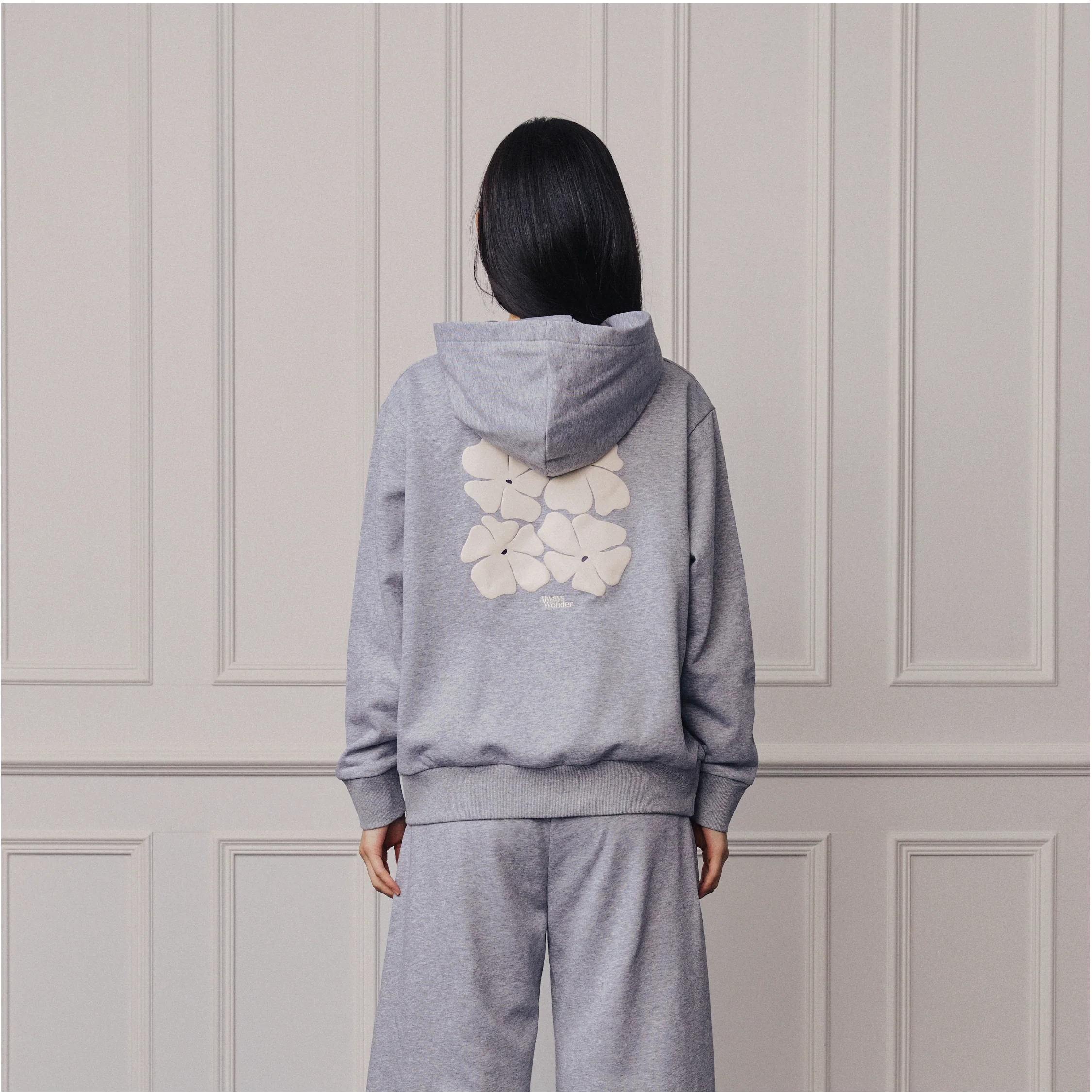 Flora Bloom Hoodie | Light Gray - Image 4