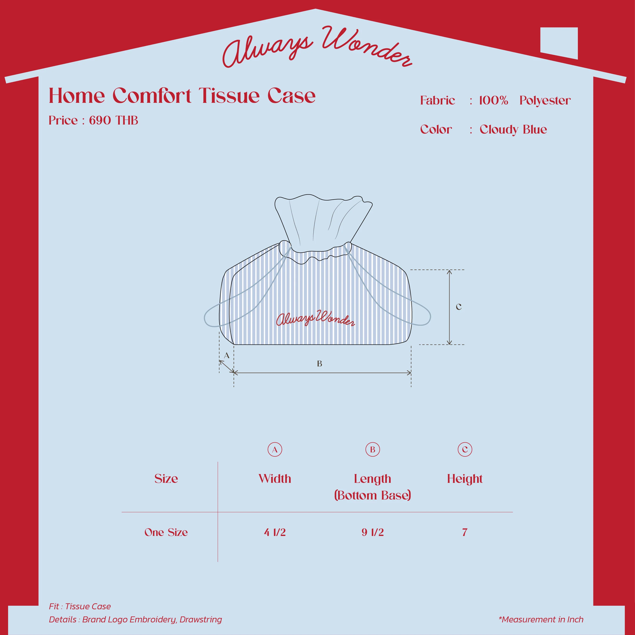Home Comfort Tissue Case | Cloudy Blue - Image 4