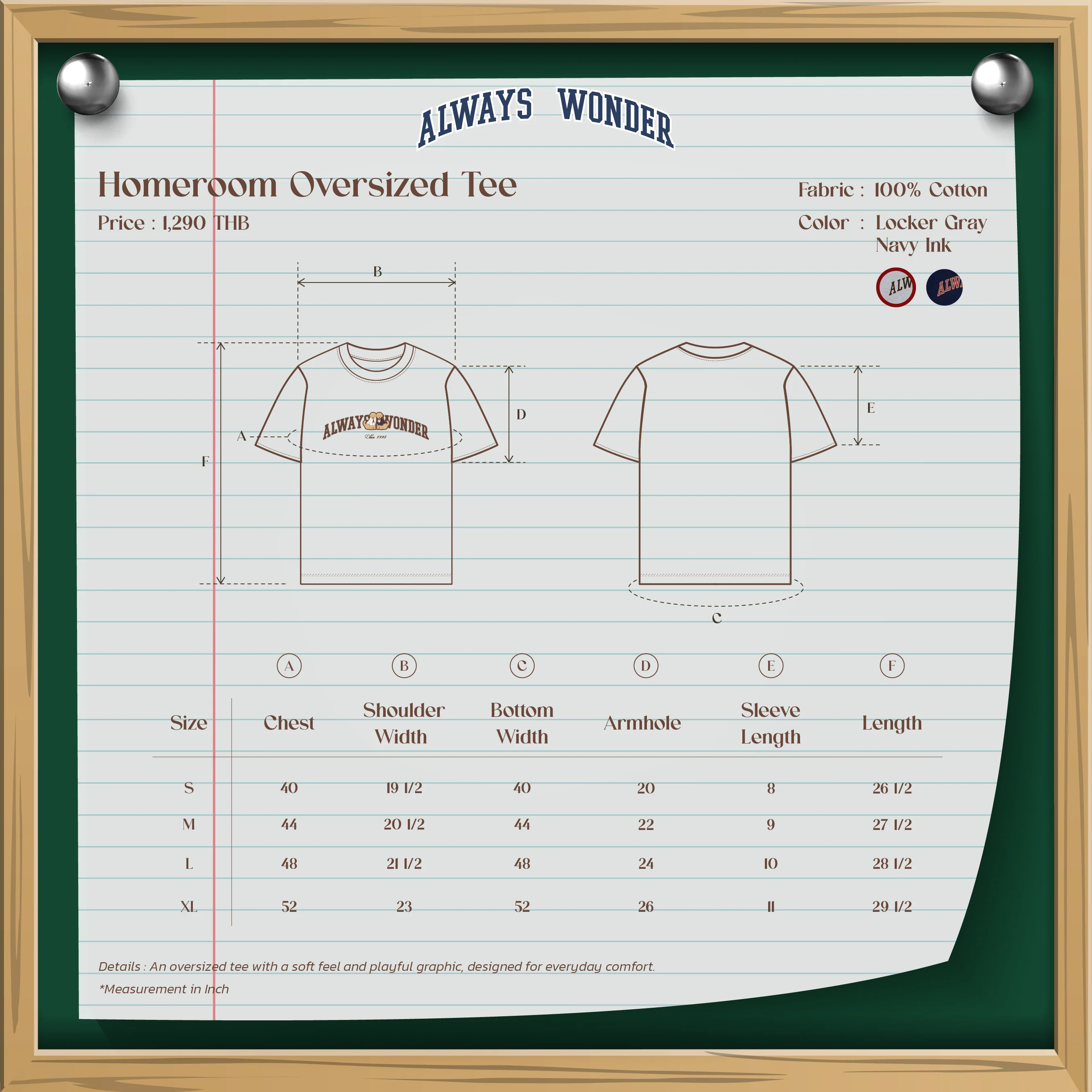 Homeroom Oversized Tee | Locker Gray - Image 7