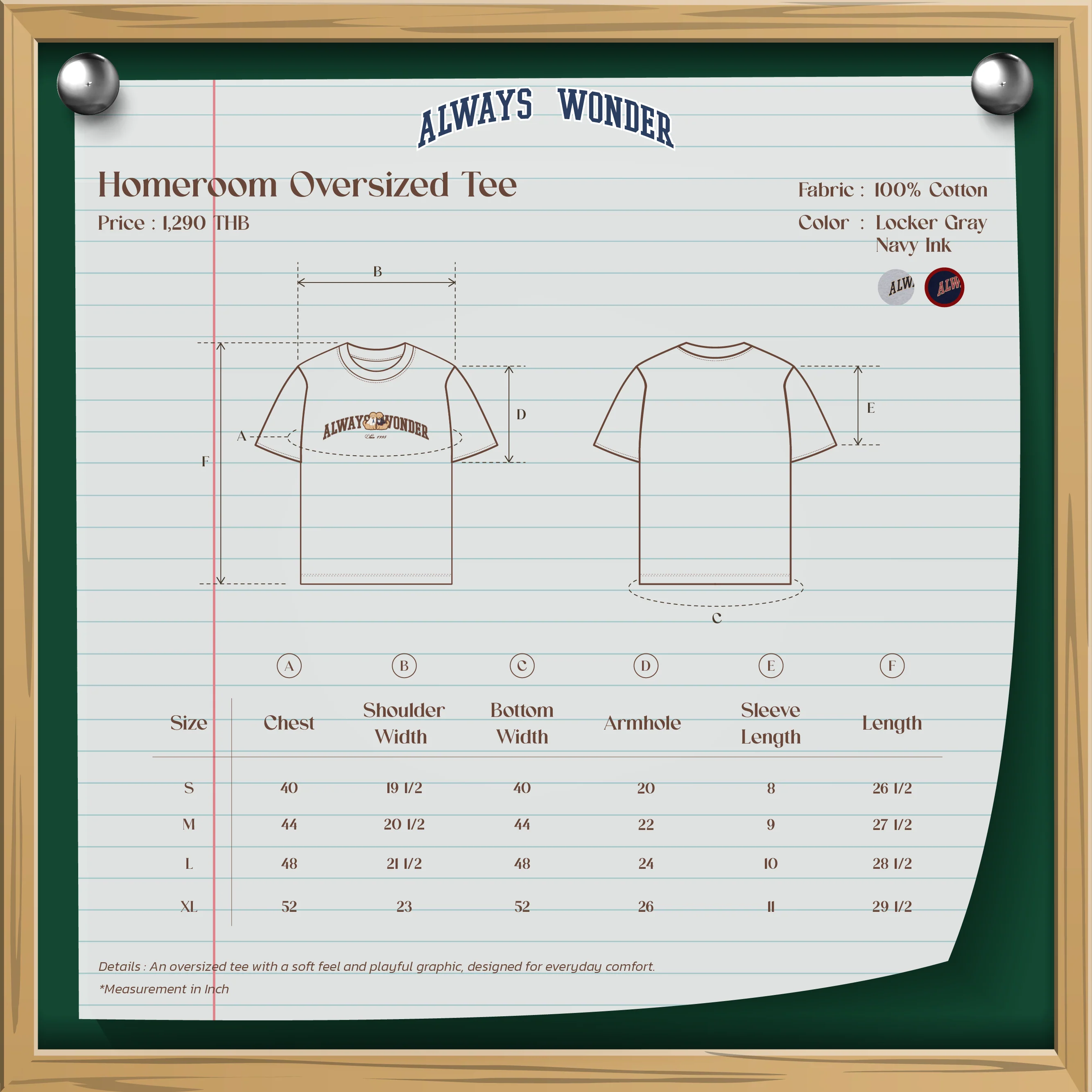 Homeroom Oversized Tee | Navy Ink - Image 7