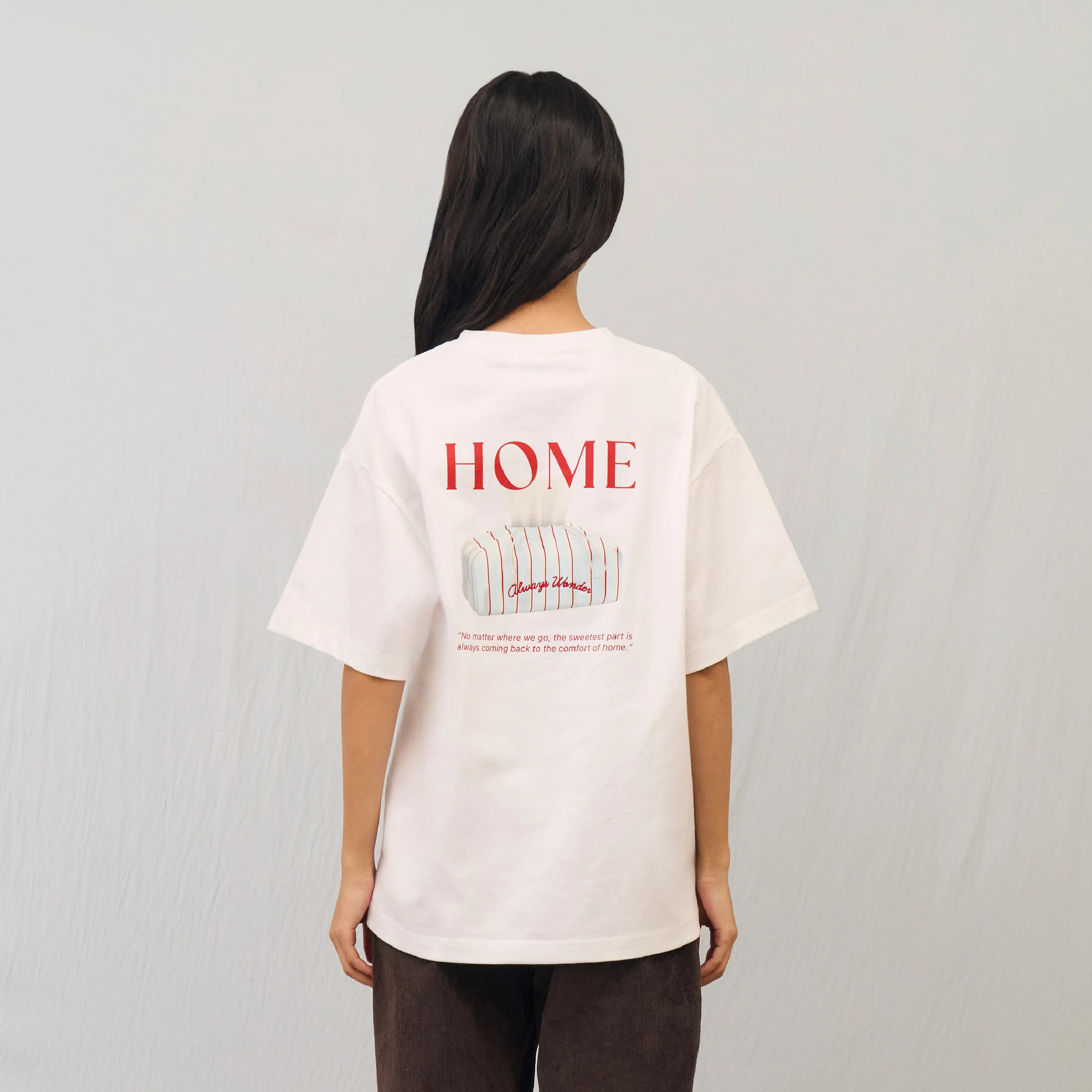 Homey Days Oversized Tee | White cloud - Image 5