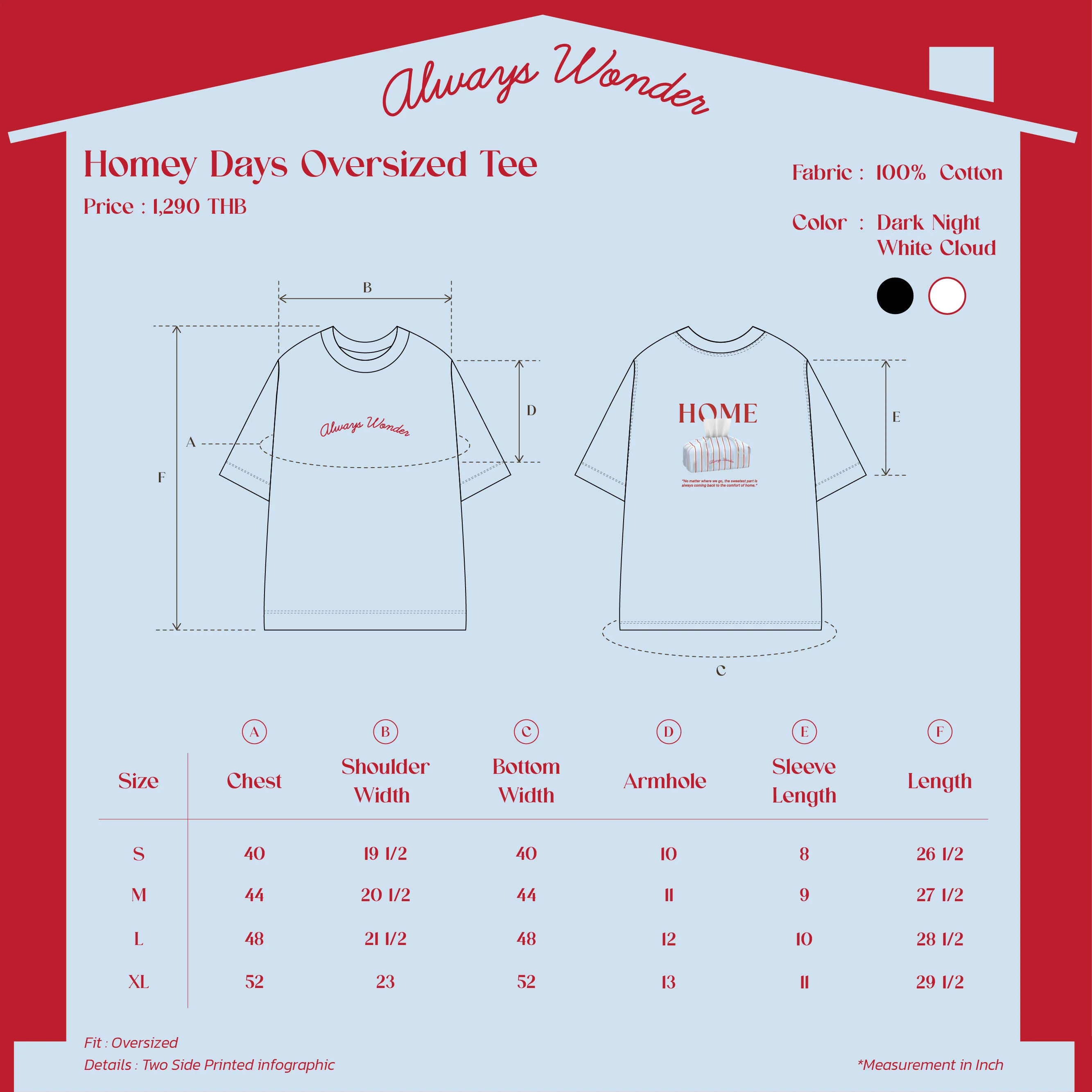 Homey Days Oversized Tee | White cloud - Image 7