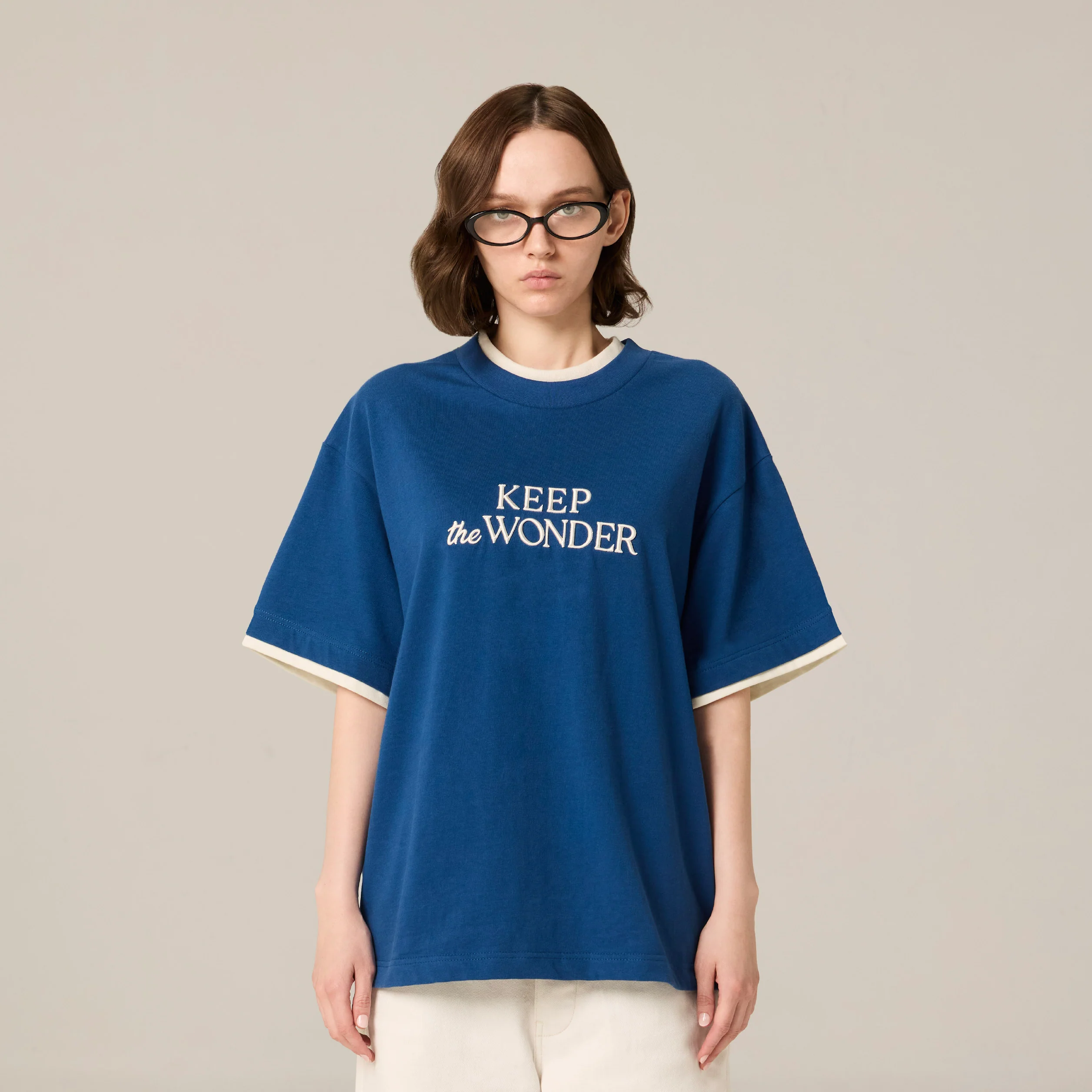 Keep the Wonder Layered Tee | Dodger Blue - Image 2