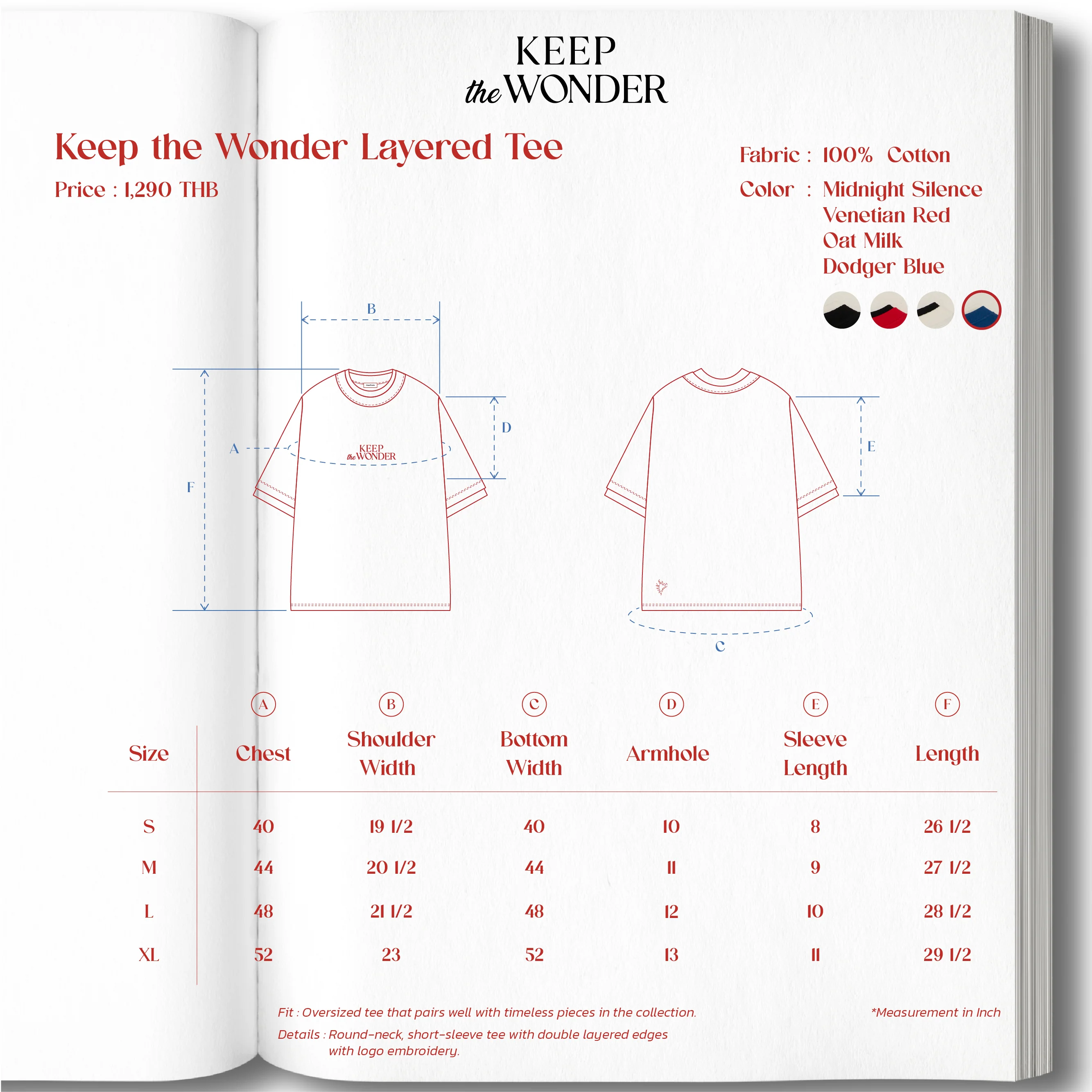 Keep the Wonder Layered Tee | Dodger Blue - Image 7