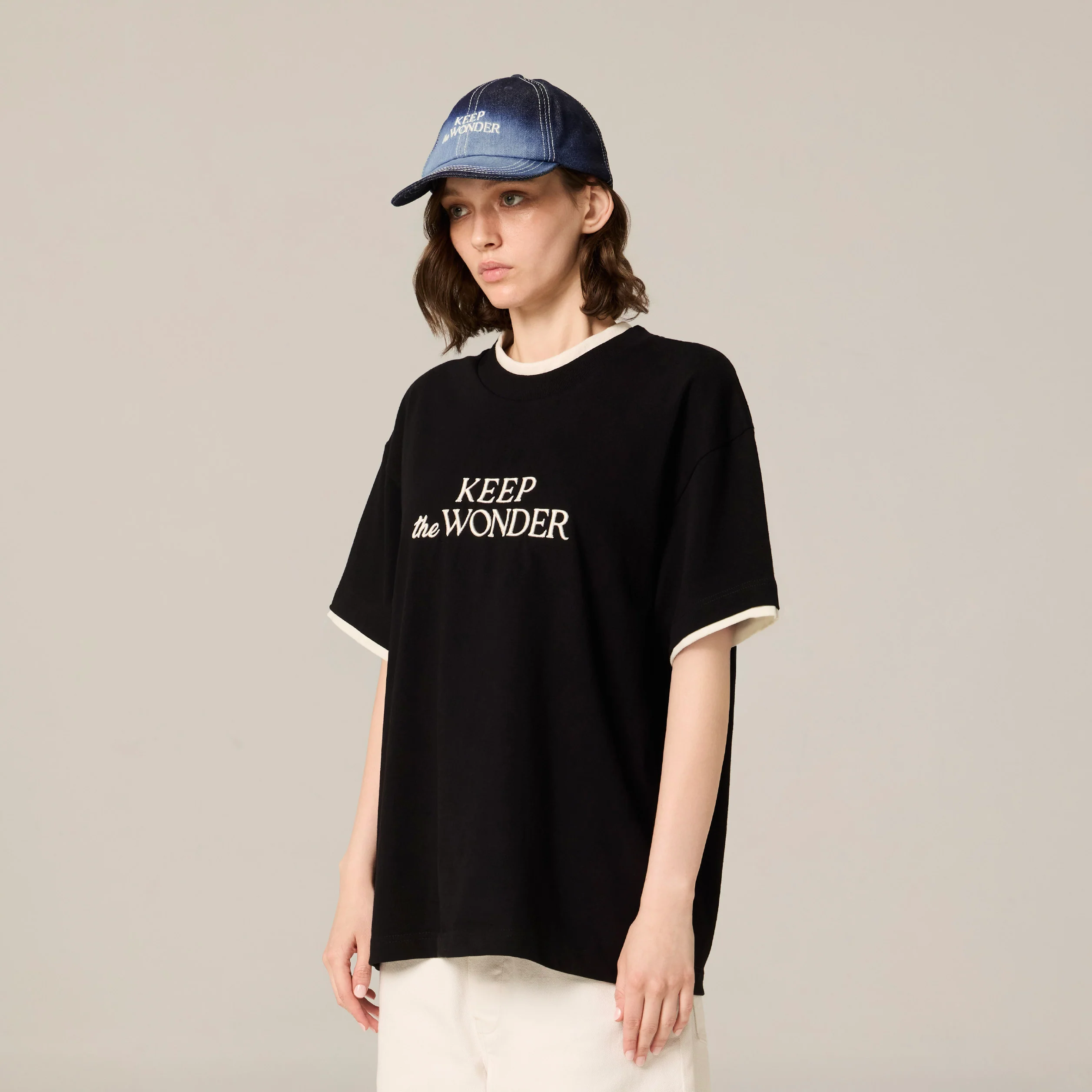 Keep the Wonder Layered Tee | Midnight Silence - Image 3