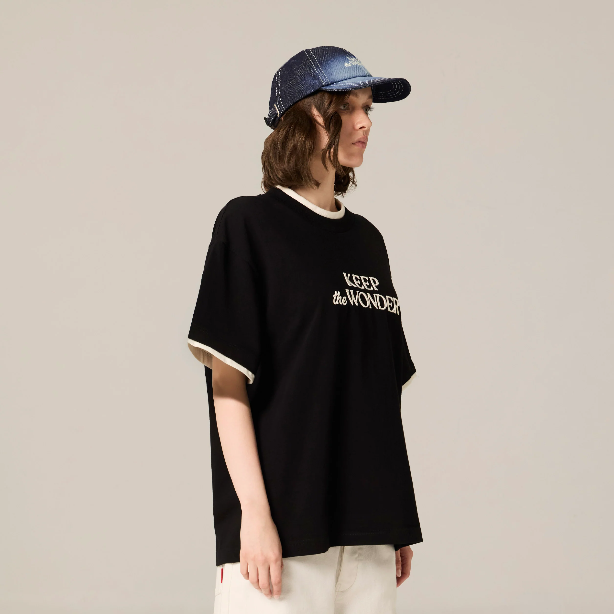 Keep the Wonder Layered Tee | Midnight Silence - Image 4