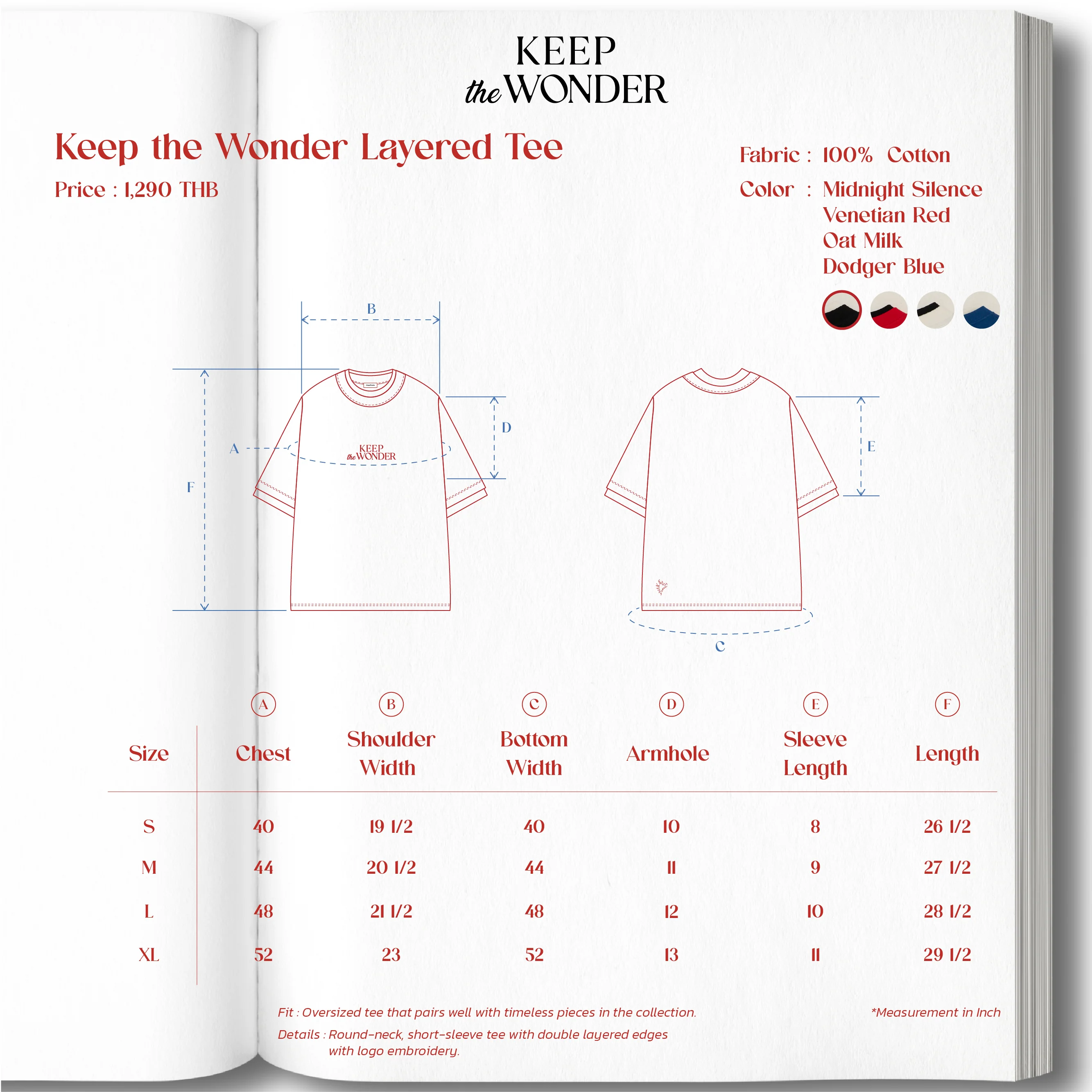 Keep the Wonder Layered Tee | Midnight Silence - Image 7