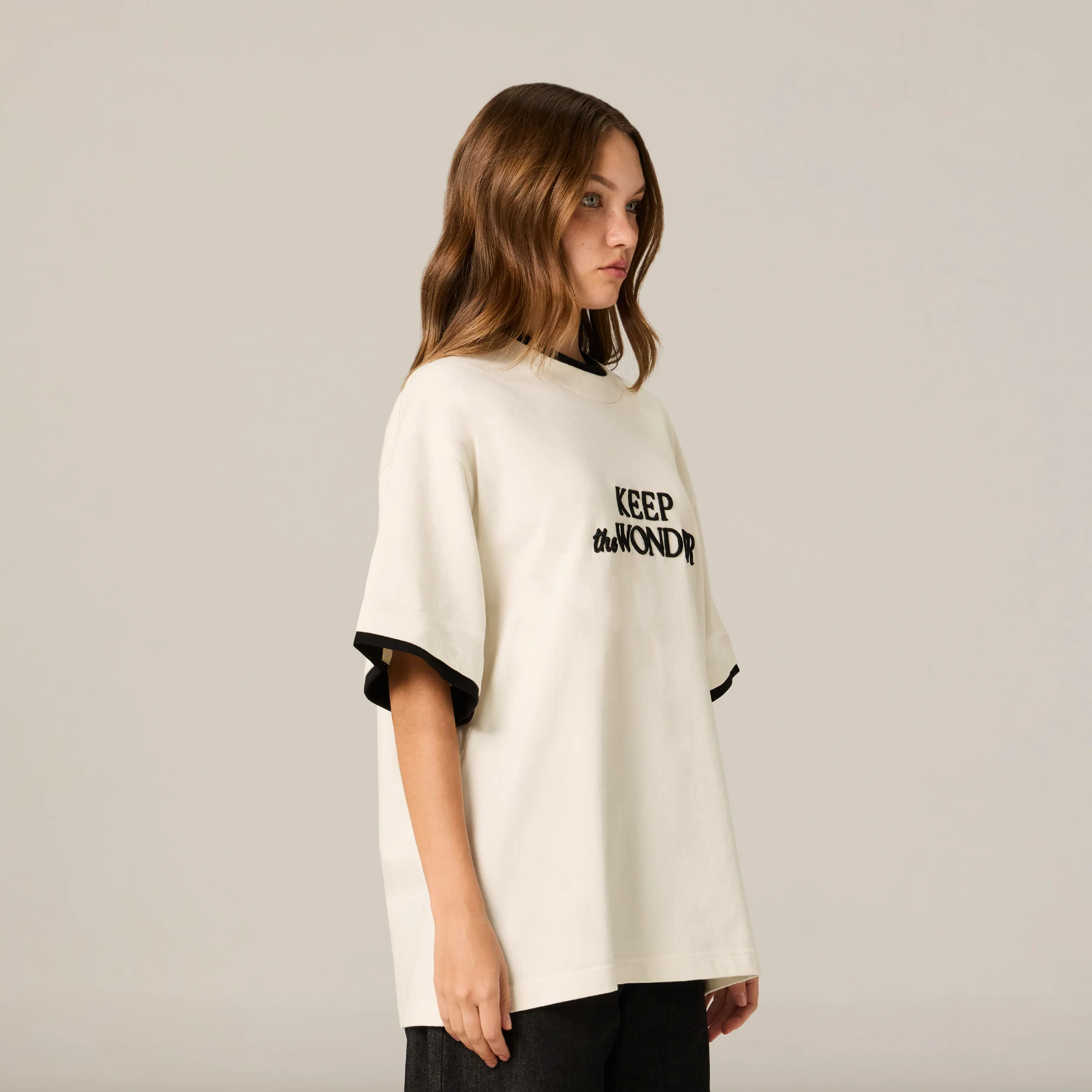 Keep the Wonder Layered Tee | Oat Milk - Image 4