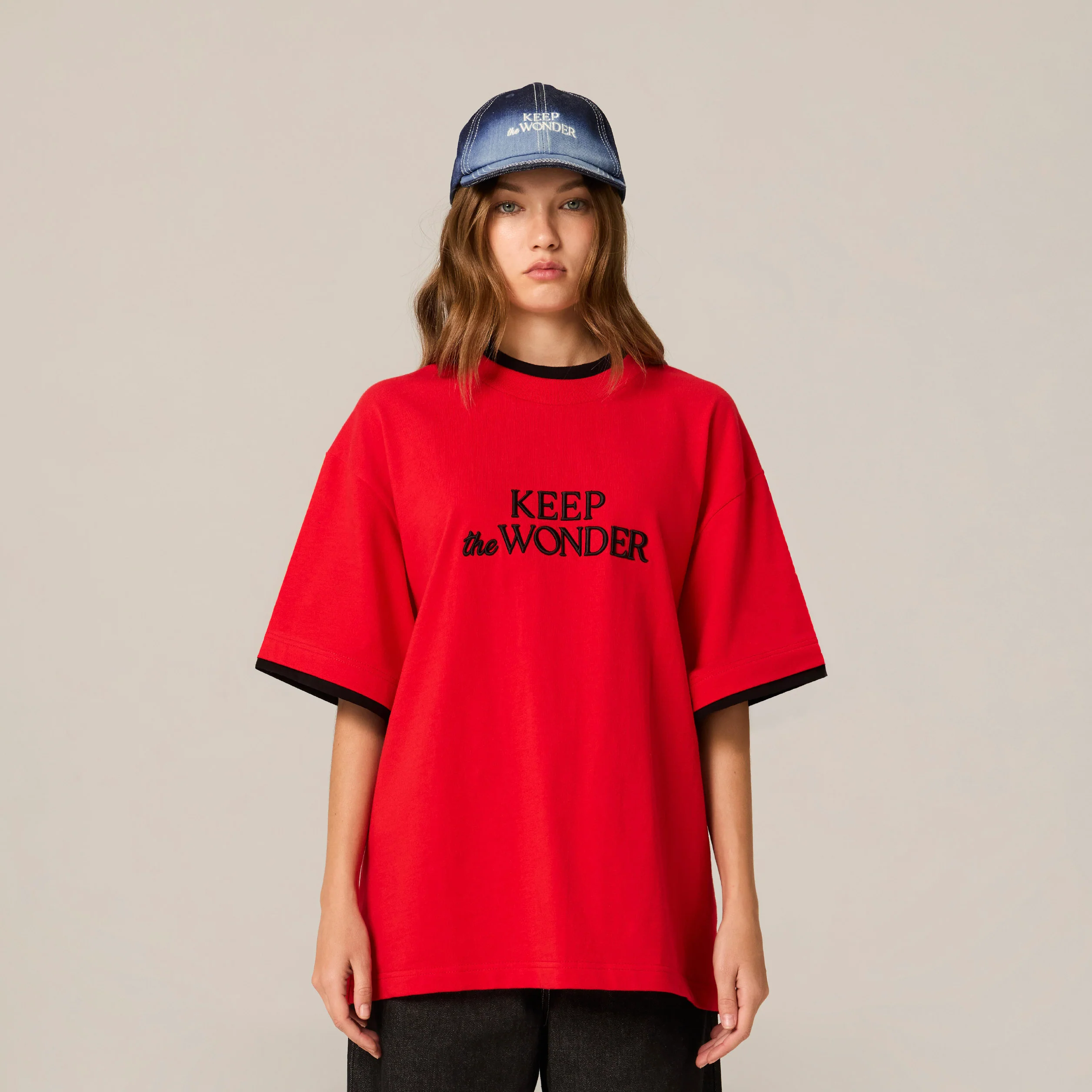 Keep the Wonder Layered Tee | Venetian Red - Image 2
